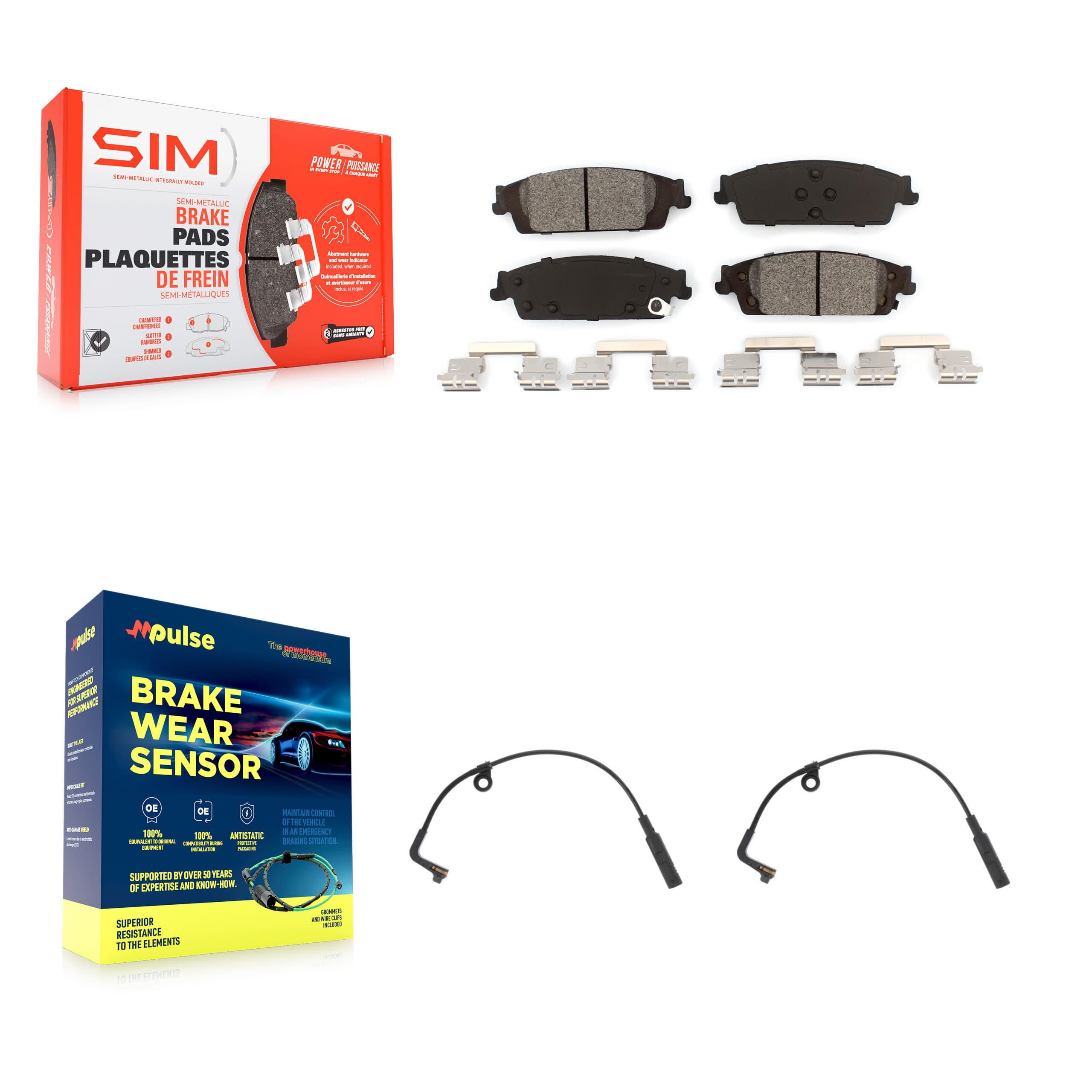 SIM - KSW-100592 - Rear Disc Brake Pad Kits image 1
