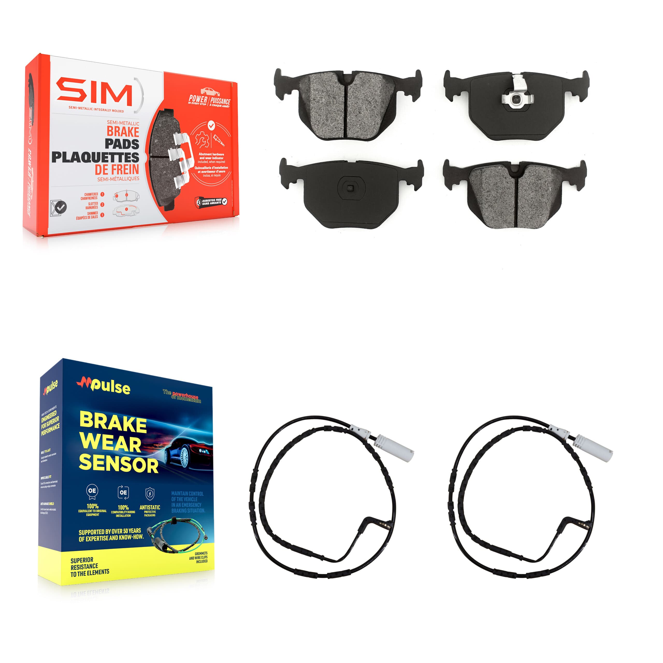 SIM - KSW-100596 - Rear Disc Brake Pad Kits image 1