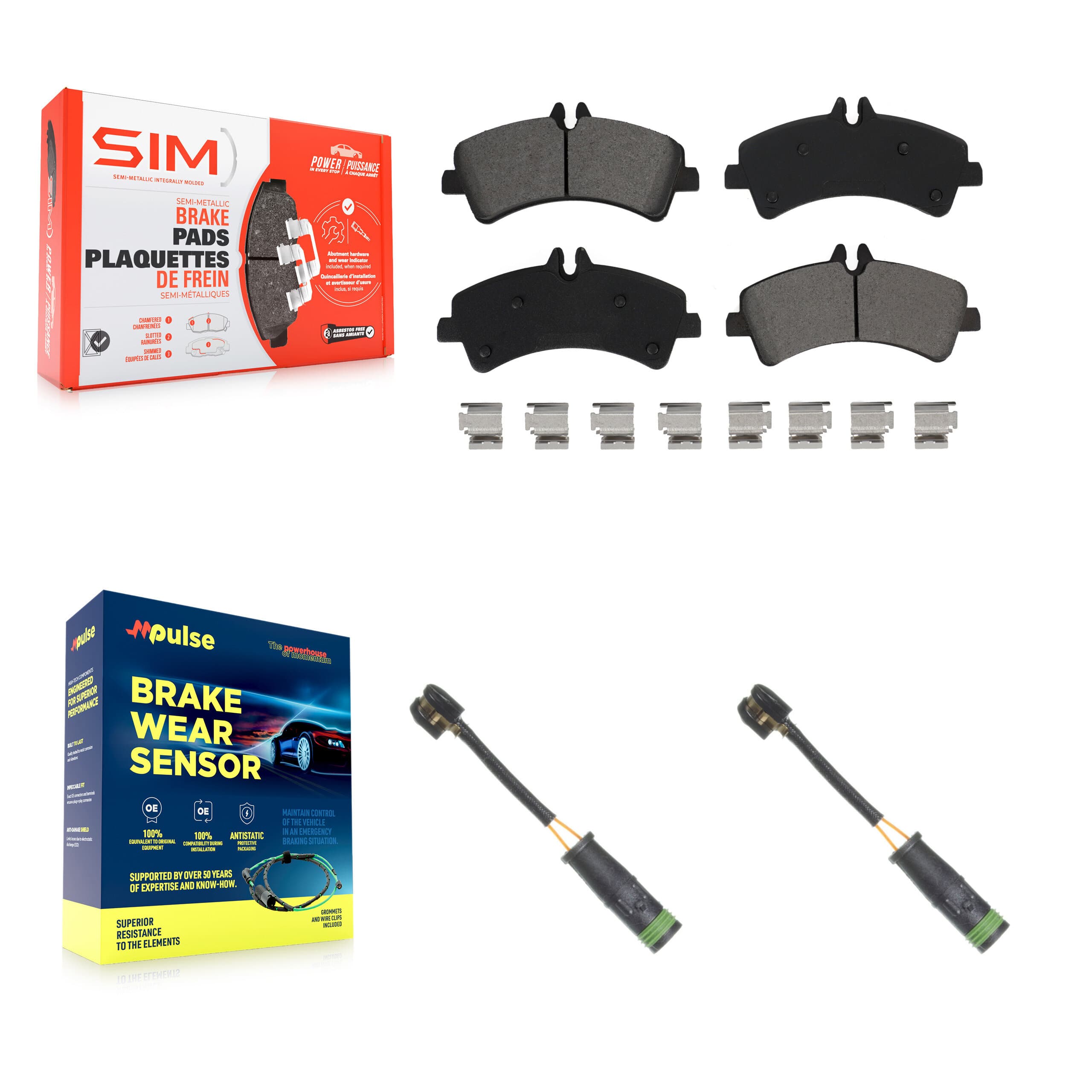 SIM - KSW-100608 - Rear Disc Brake Pad Kits image 1