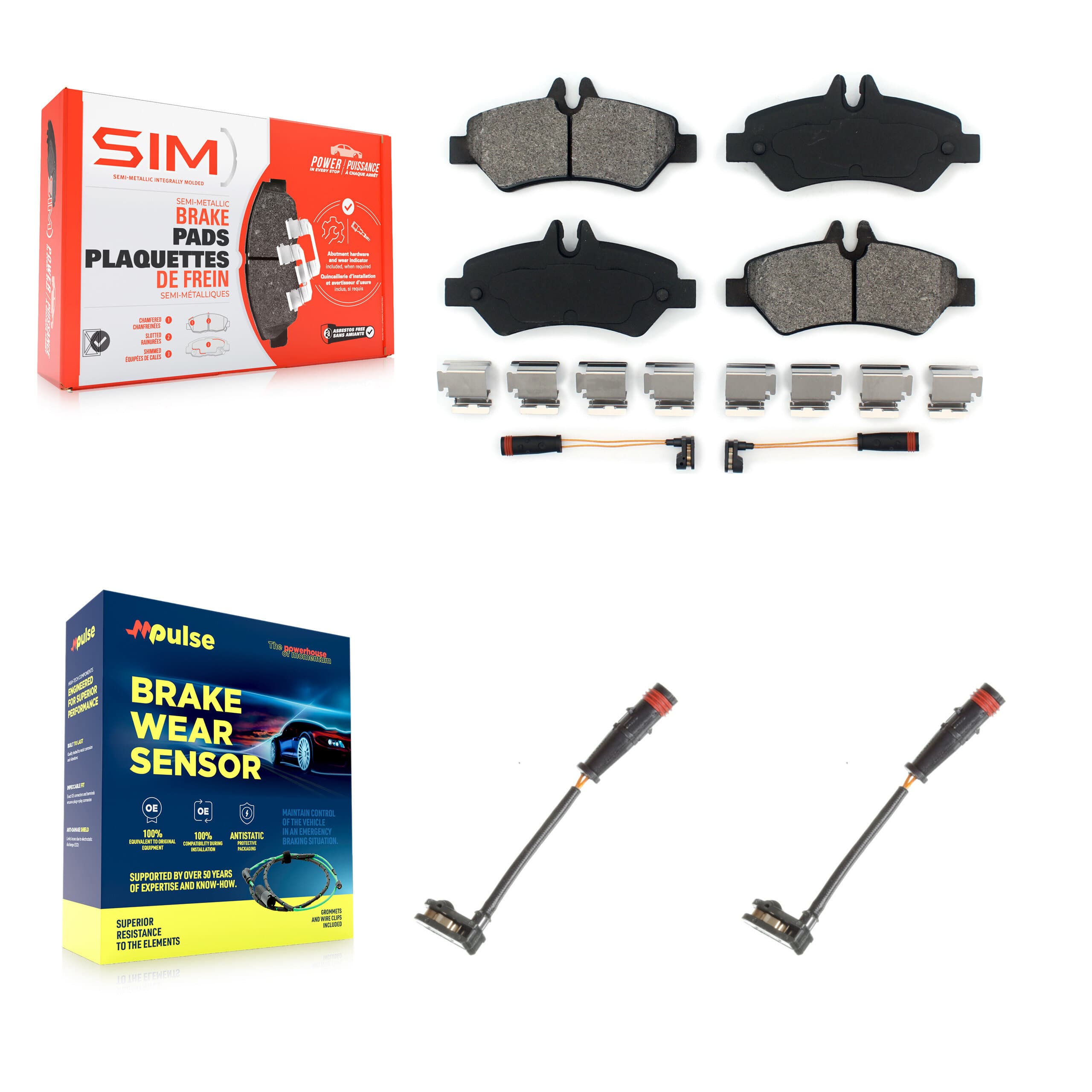 SIM - KSW-100609 - Rear Disc Brake Pad Kits image 1