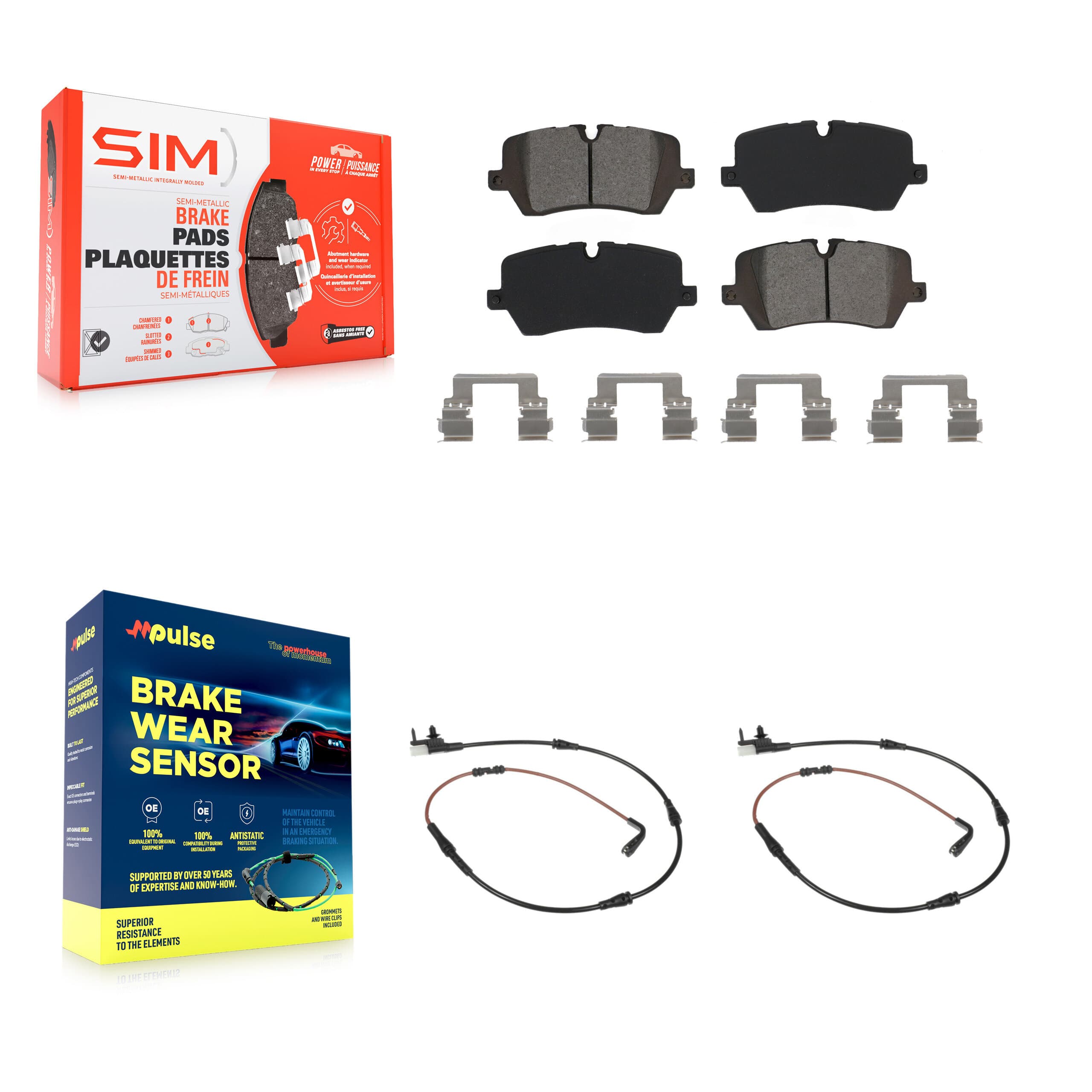 SIM - KSW-100620 - Rear Disc Brake Pad Kits image 1