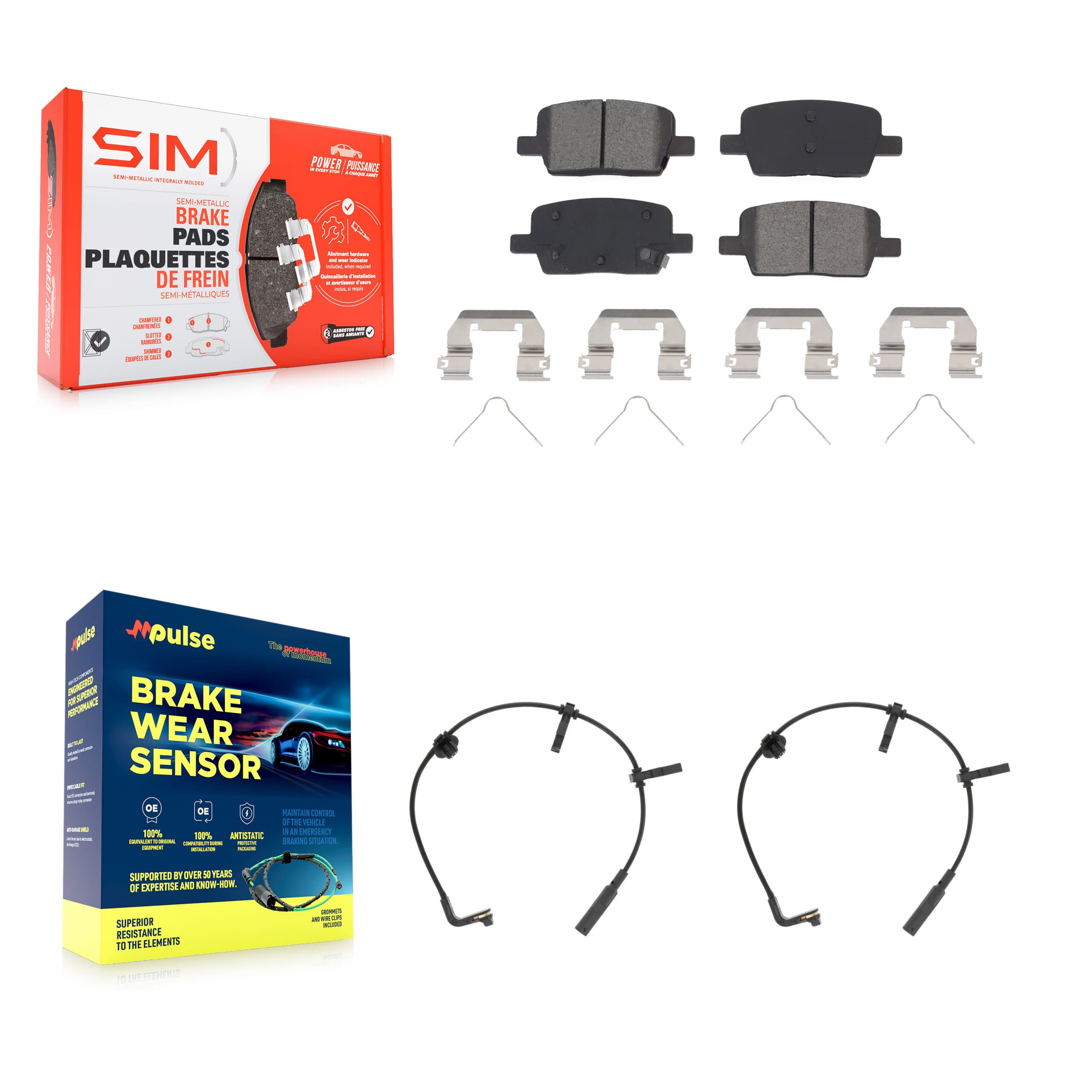 SIM - KSW-100621 - Rear Disc Brake Pad Kits image 1