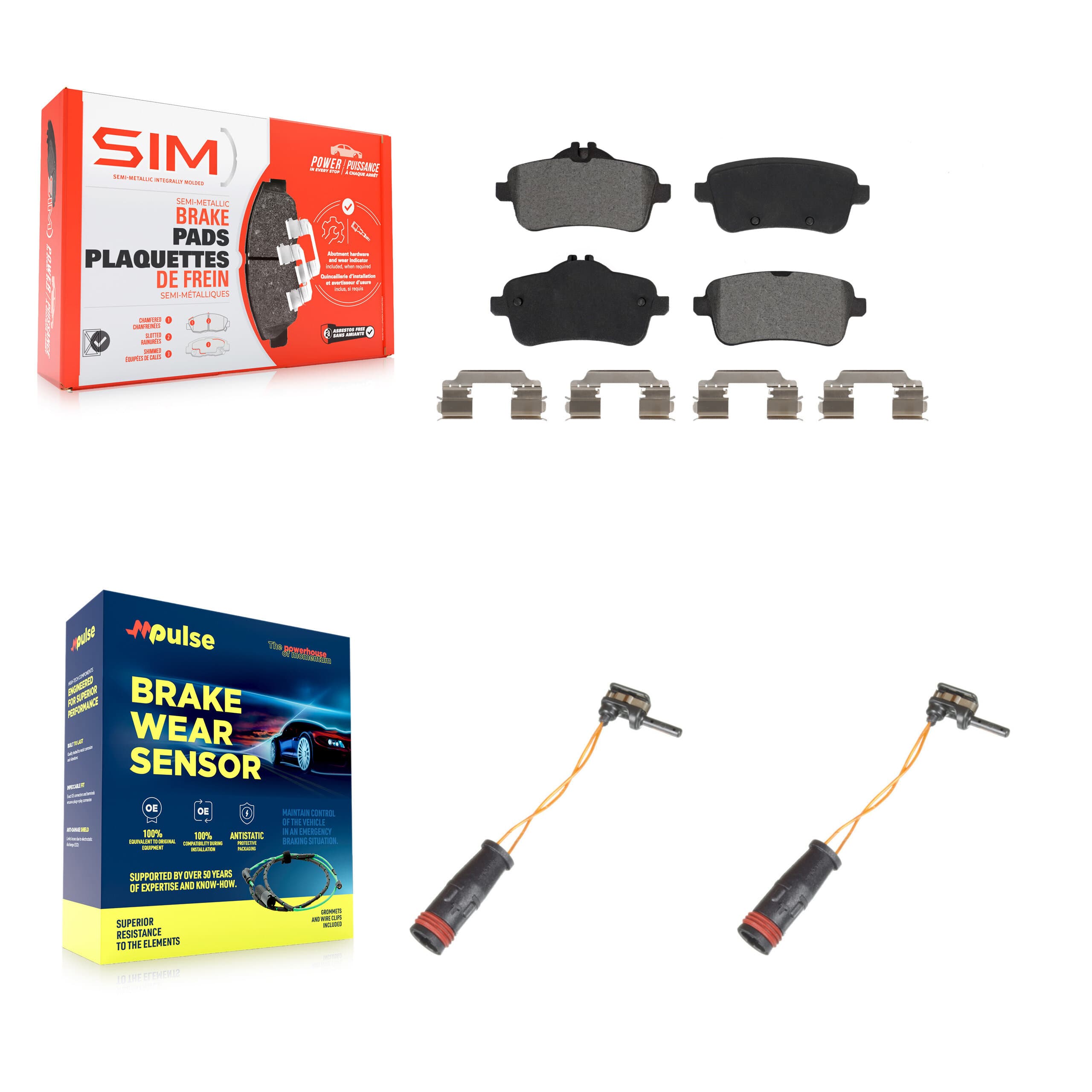 SIM - KSW-100637 - Rear Disc Brake Pad Kits image 1