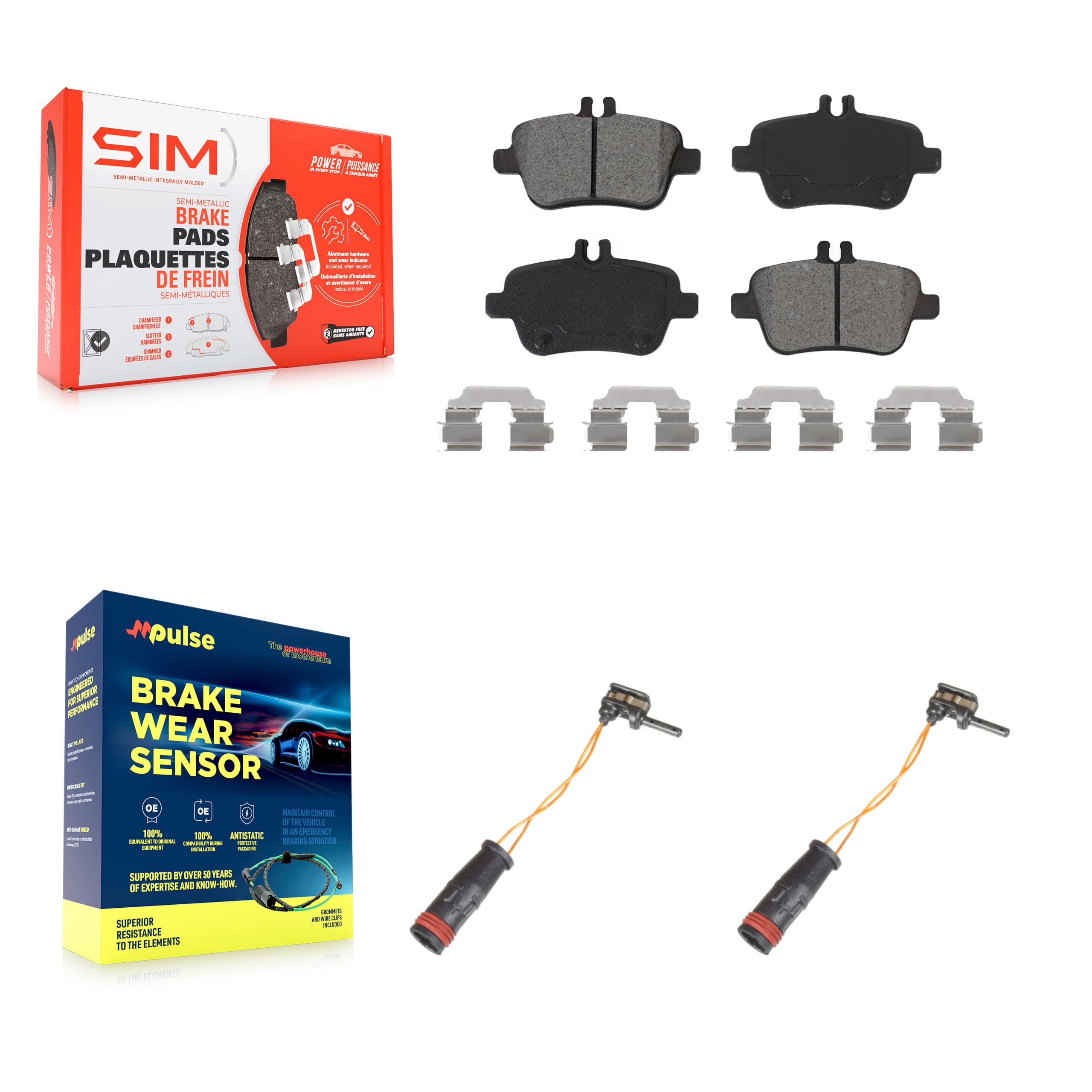 SIM - KSW-100638 - Rear Disc Brake Pad Kits image 1