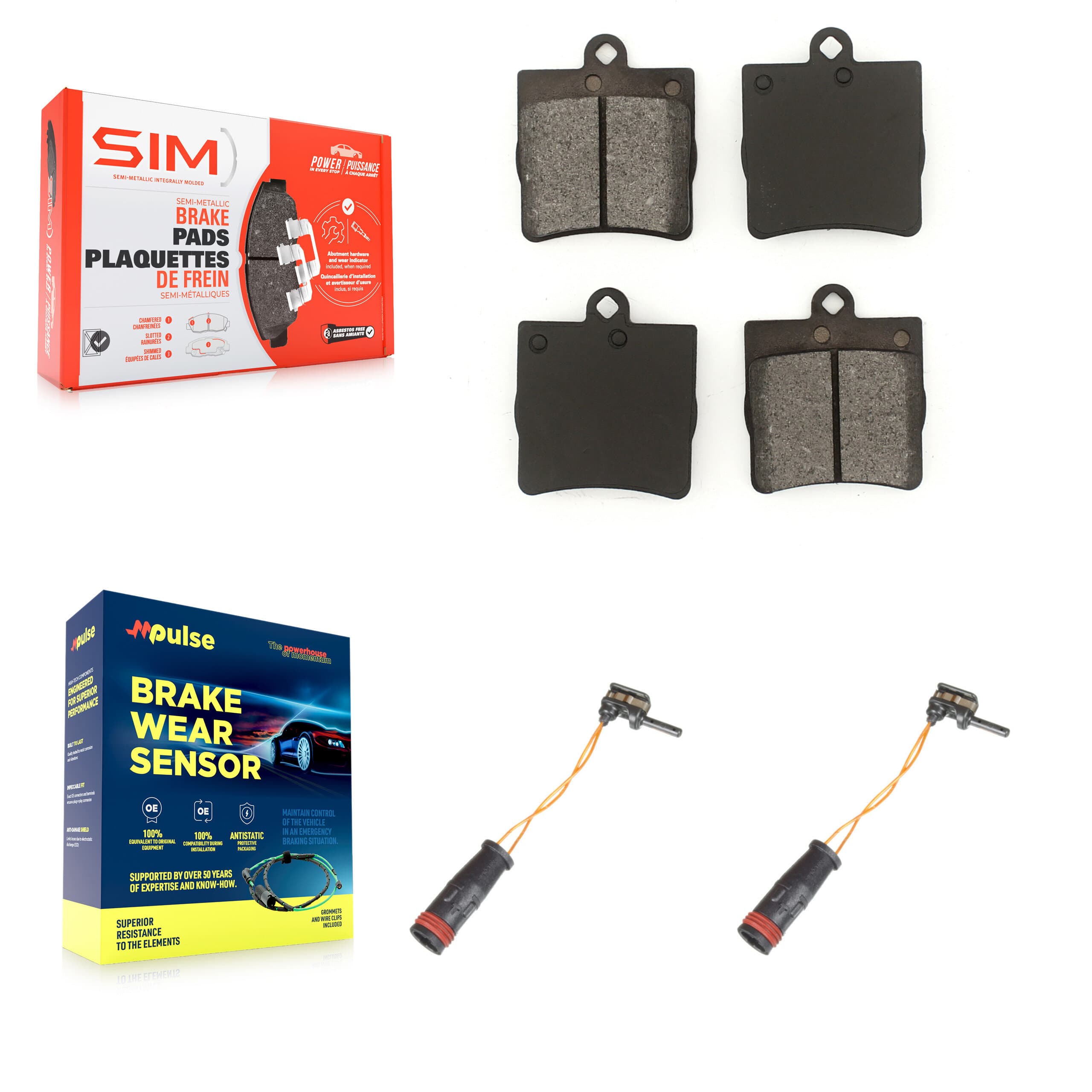 SIM - KSW-100639 - Rear Disc Brake Pad Kits image 1