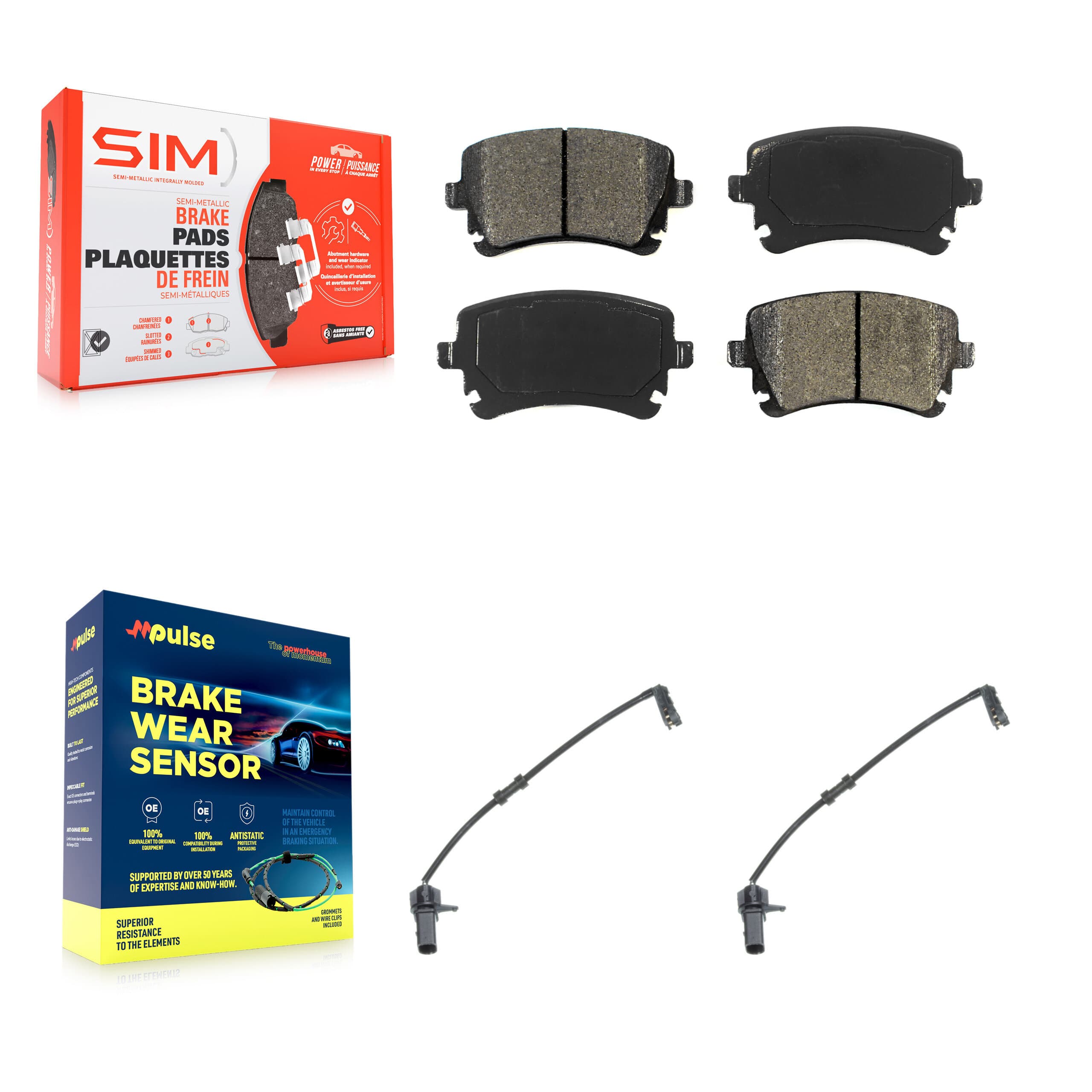 SIM - KSW-100654 - Rear Disc Brake Pad Kits image 1