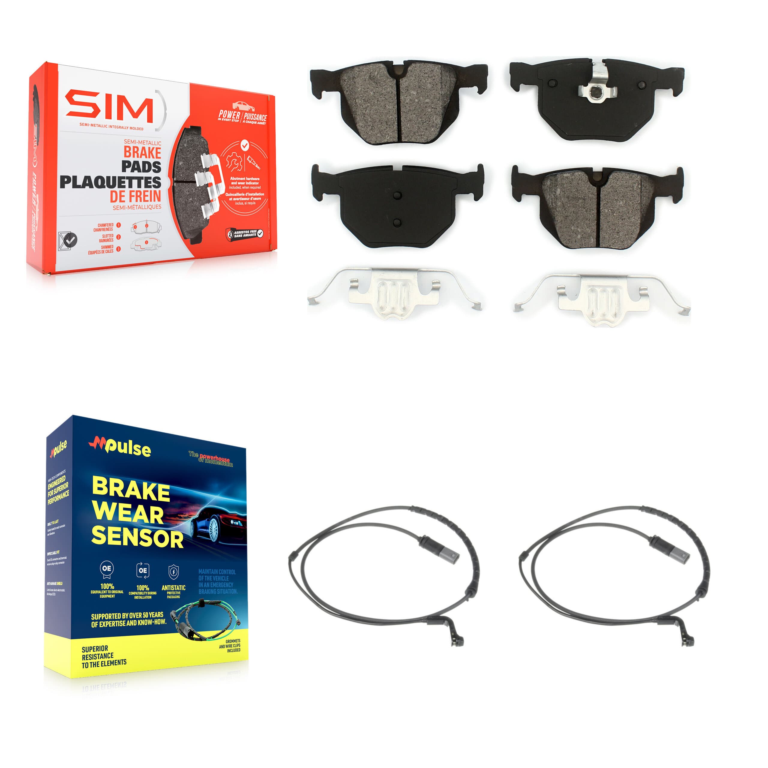 SIM - KSW-100655 - Rear Disc Brake Pad Kits image 1