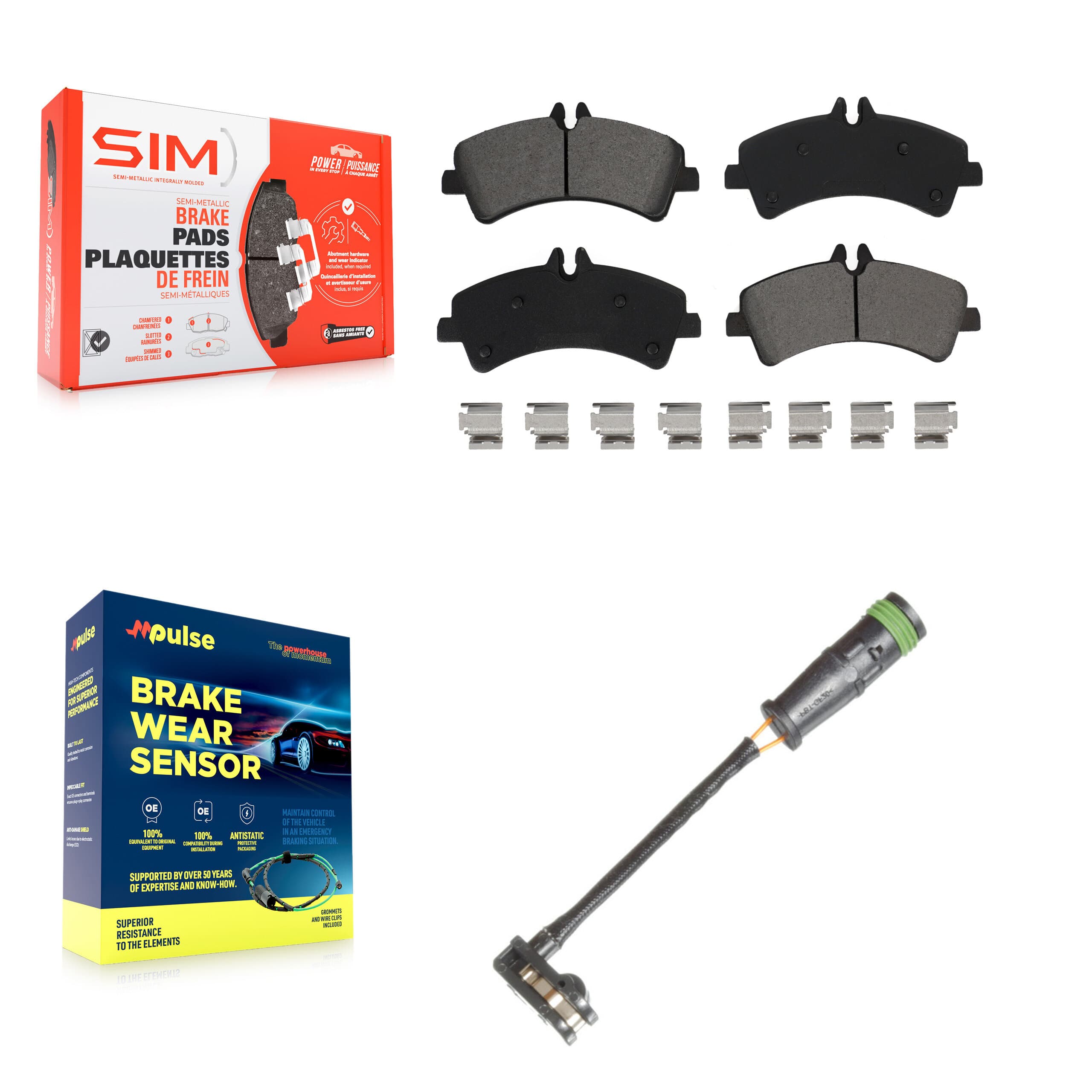 SIM - KSW-100703 - Rear Disc Brake Pad Kits image 1