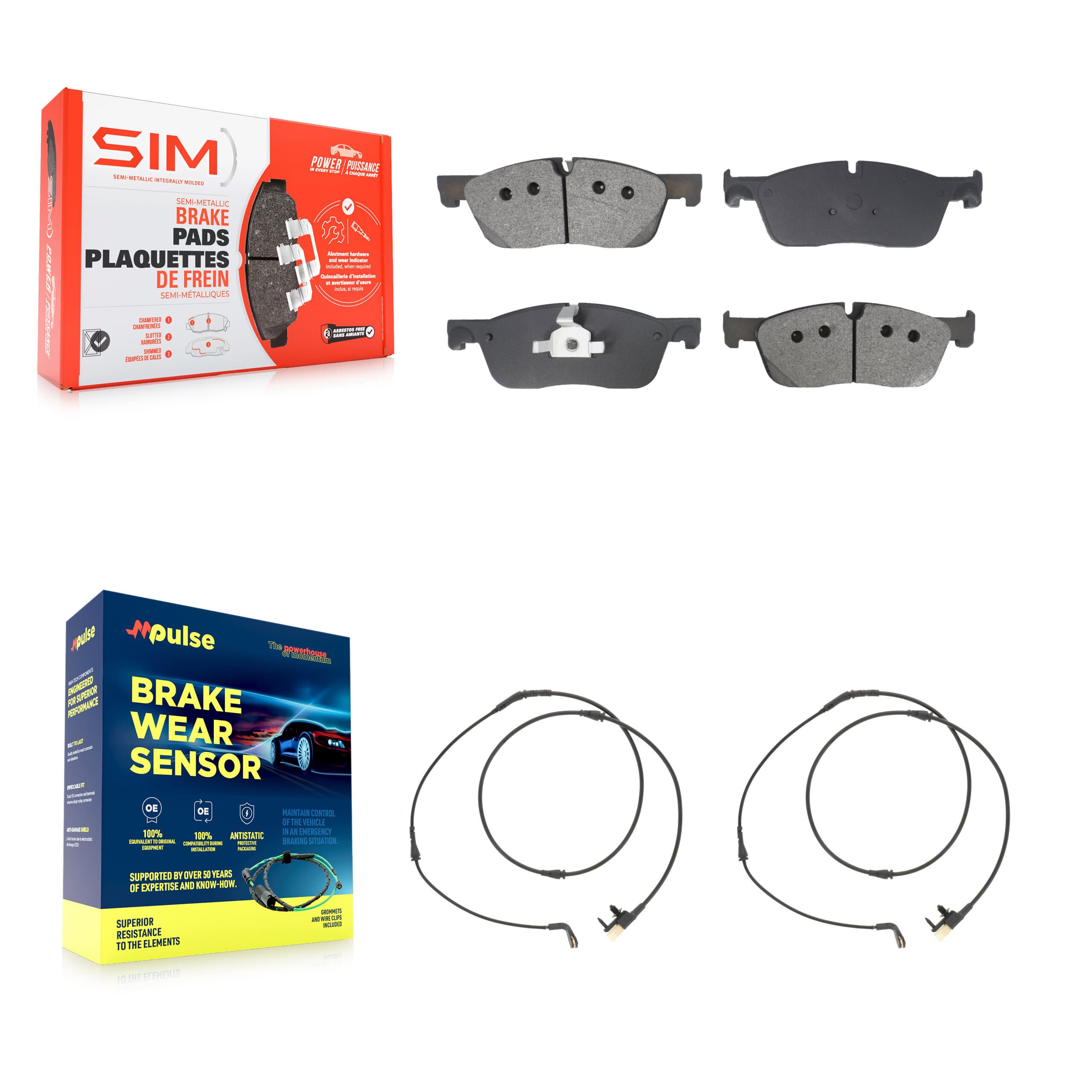 SIM - KSW-100754 - Front Disc Brake Pad Kits image 1