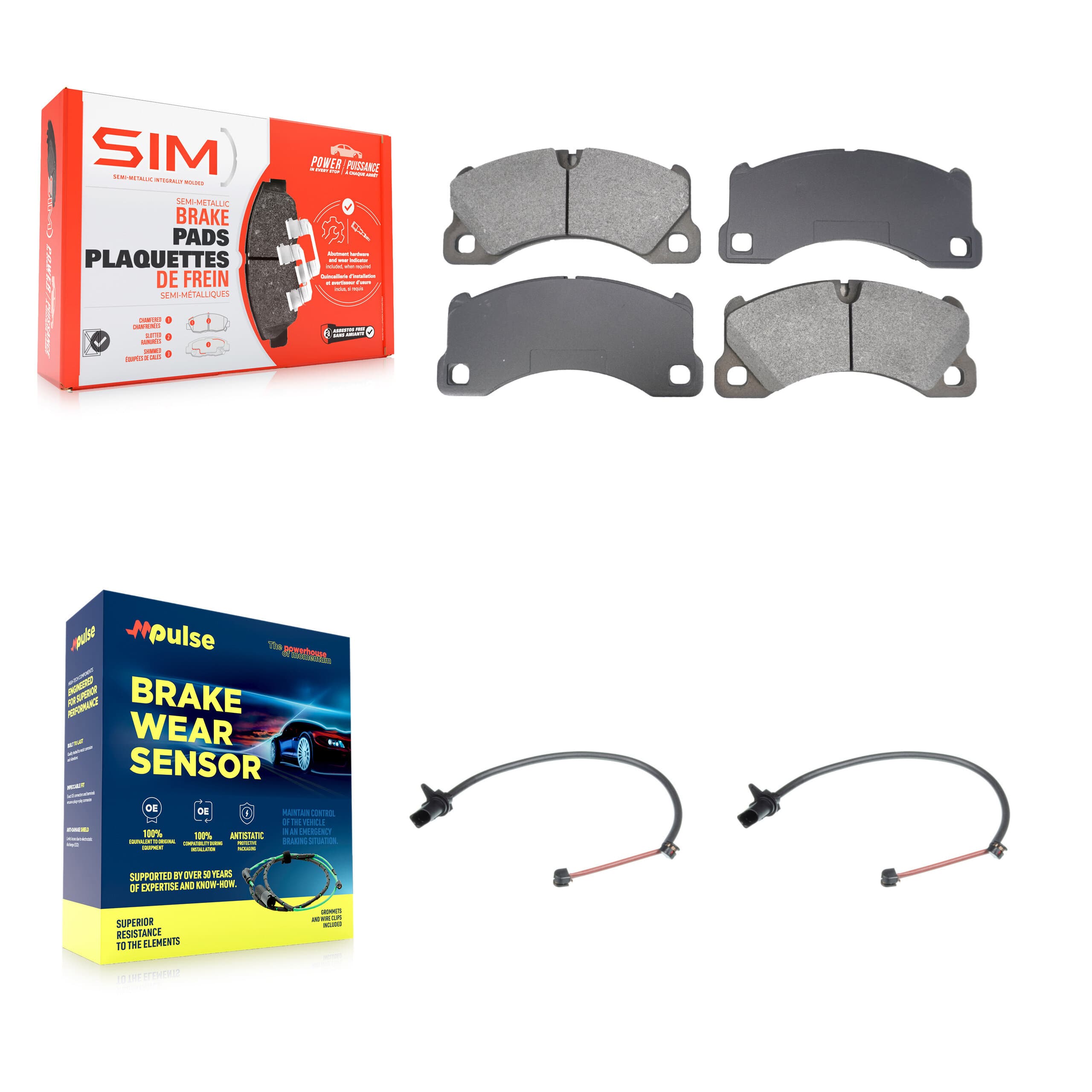 SIM - KSW-100759 - Front Disc Brake Pad Kits image 1