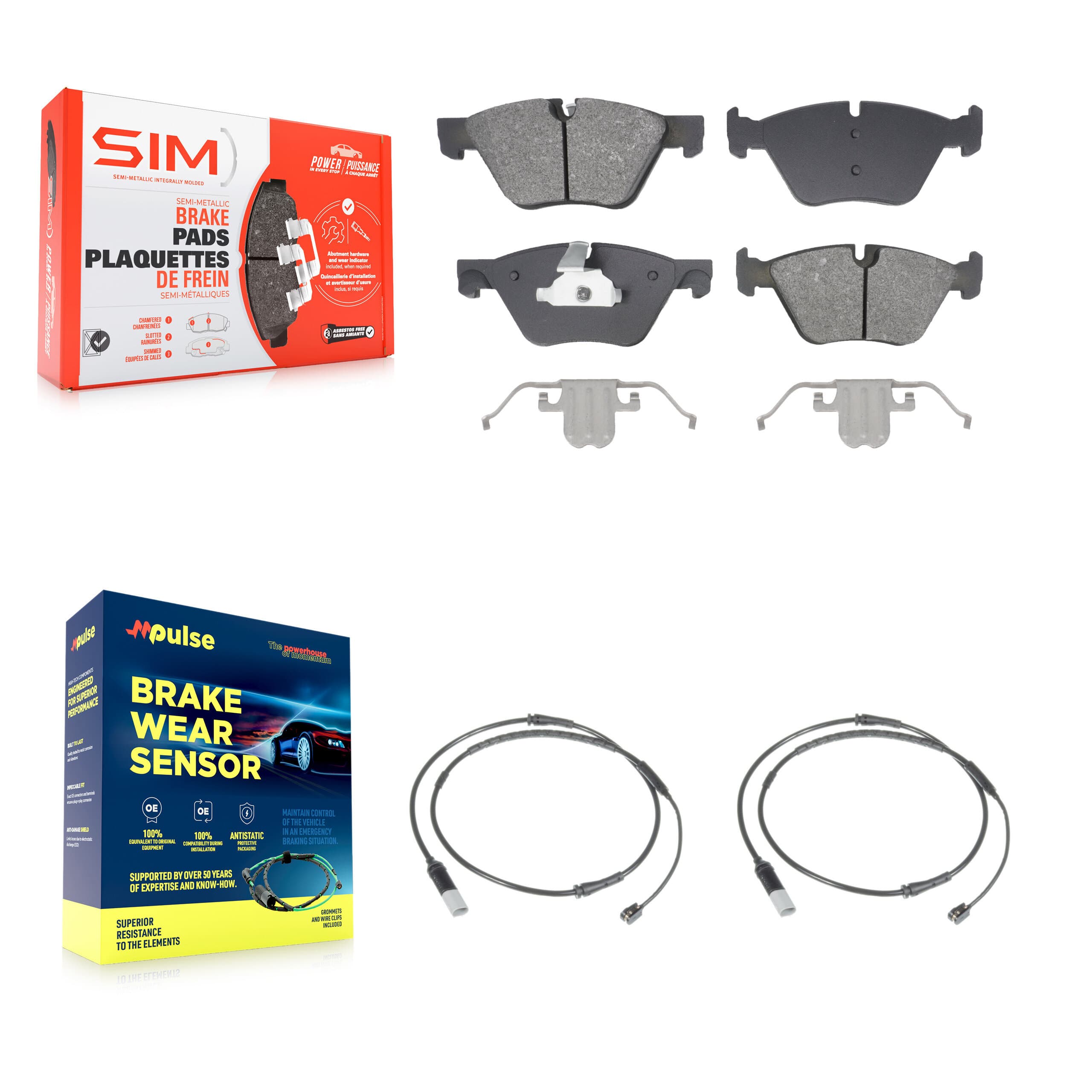 SIM - KSW-100766 - Front Disc Brake Pad Kits image 1