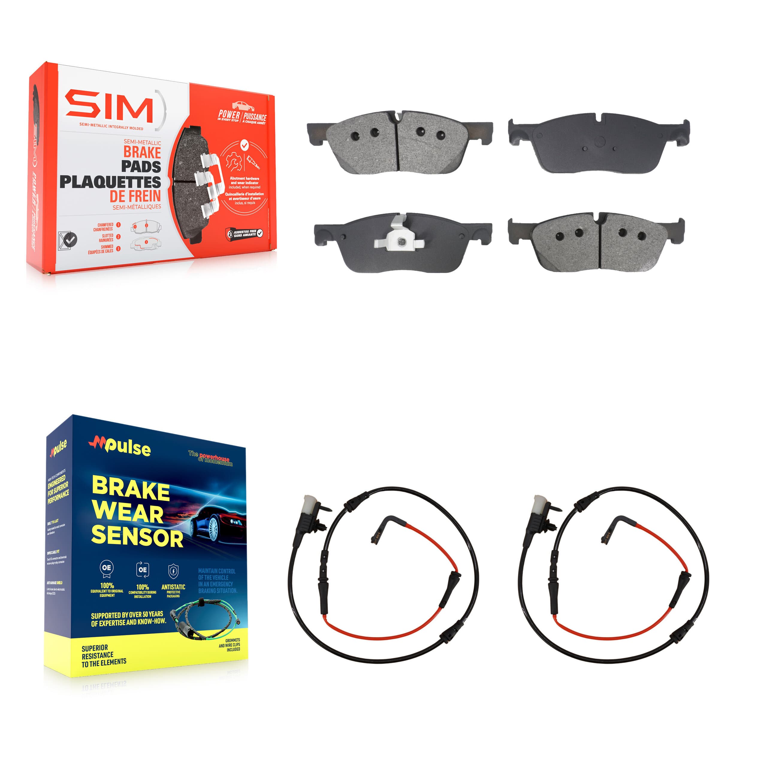 SIM - KSW-100769 - Front Disc Brake Pad Kits image 1