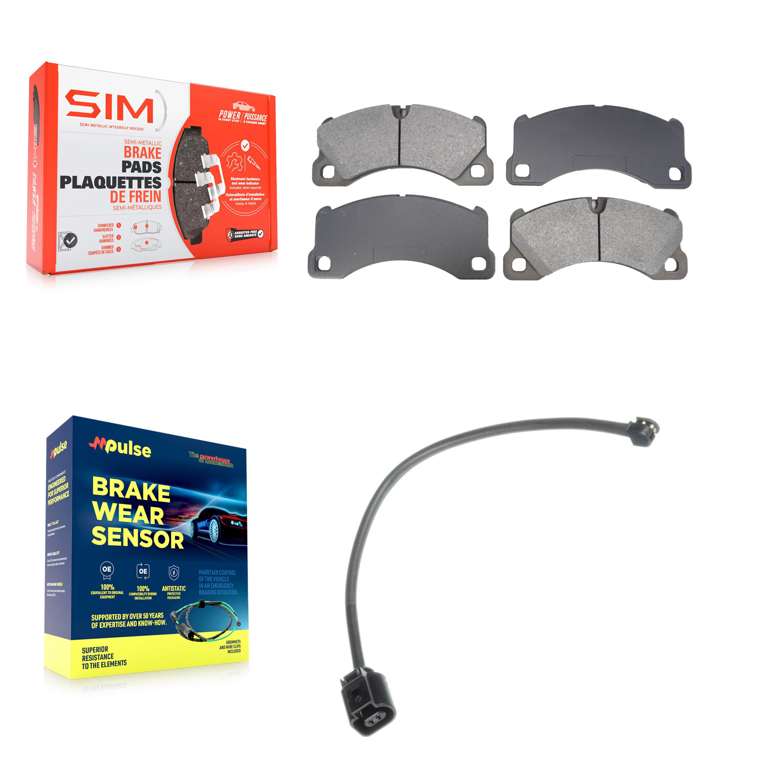 SIM - KSW-100779 - Front Disc Brake Pad Kits image 1