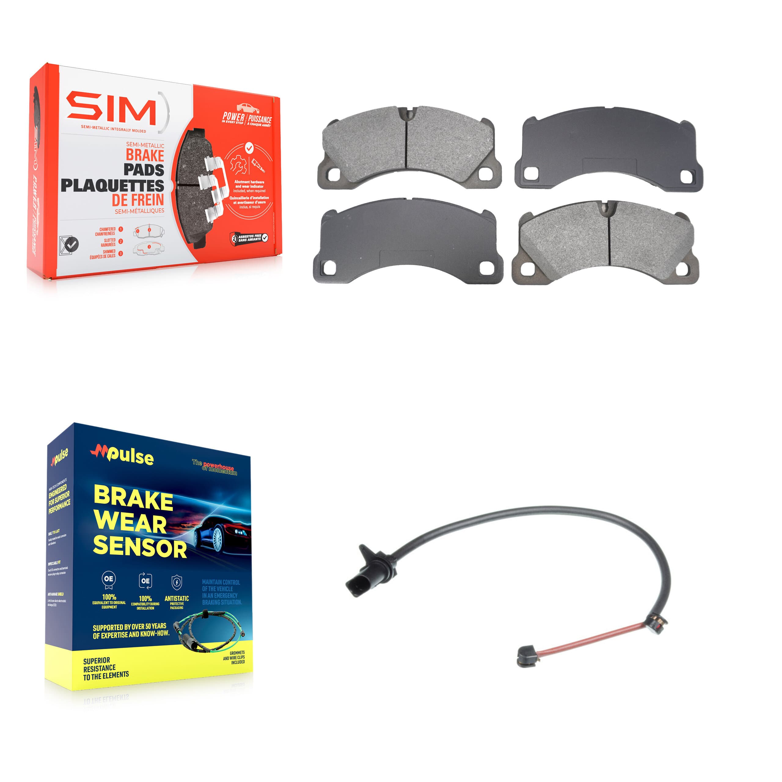 SIM - KSW-100782 - Front Disc Brake Pad Kits image 1