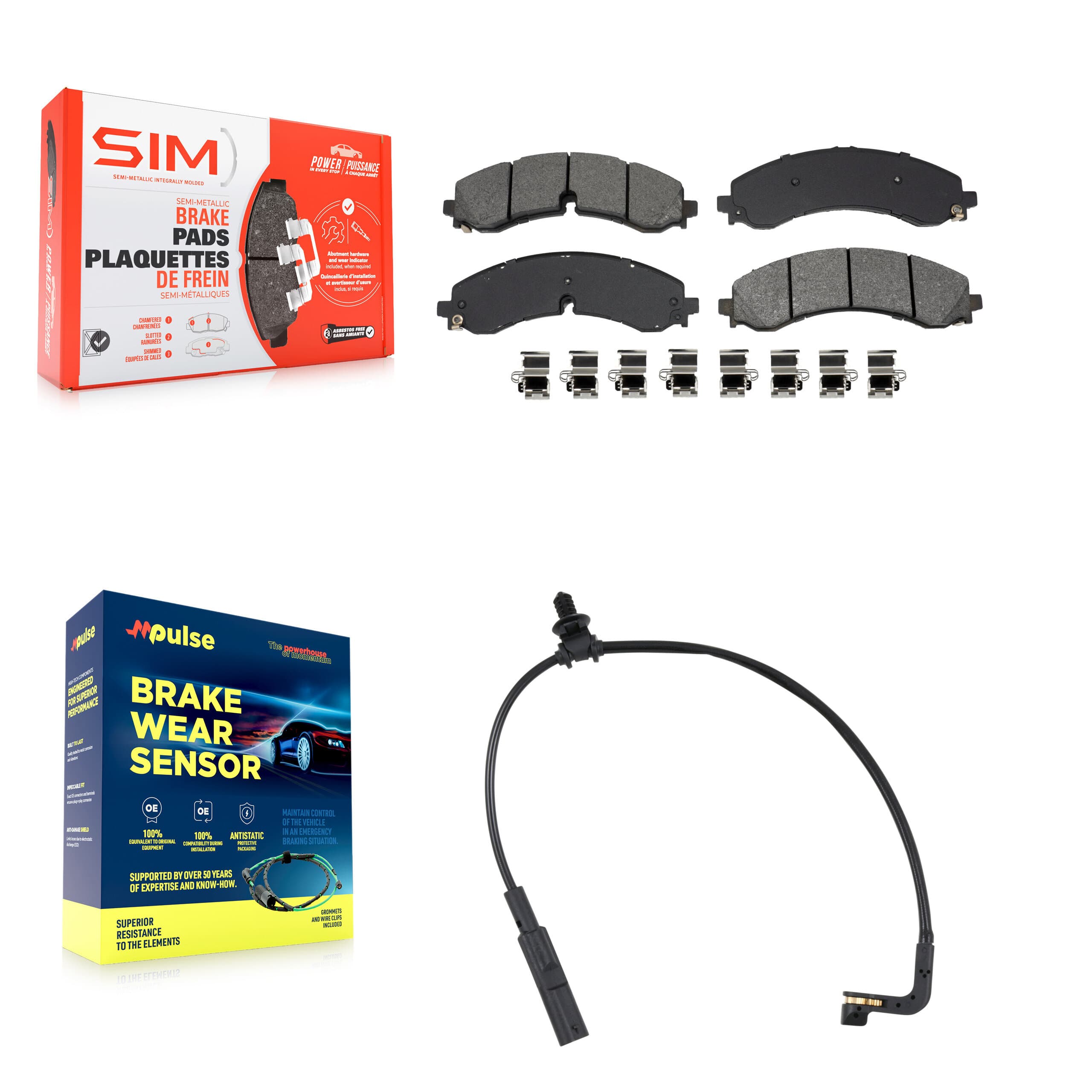 SIM - KSW-100799 - Front Disc Brake Pad Kits image 1