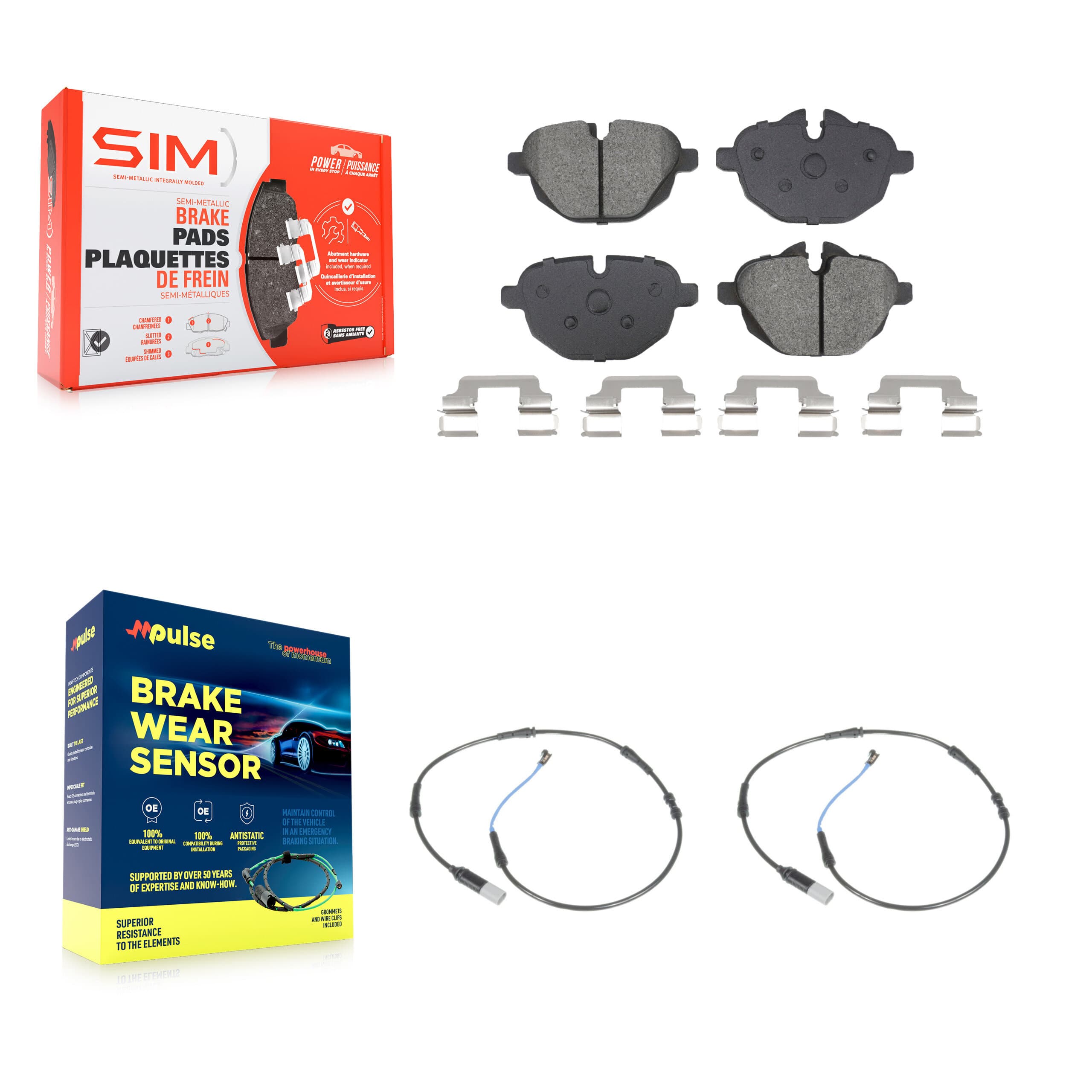 SIM - KSW-100810 - Rear Disc Brake Pad Kits image 1