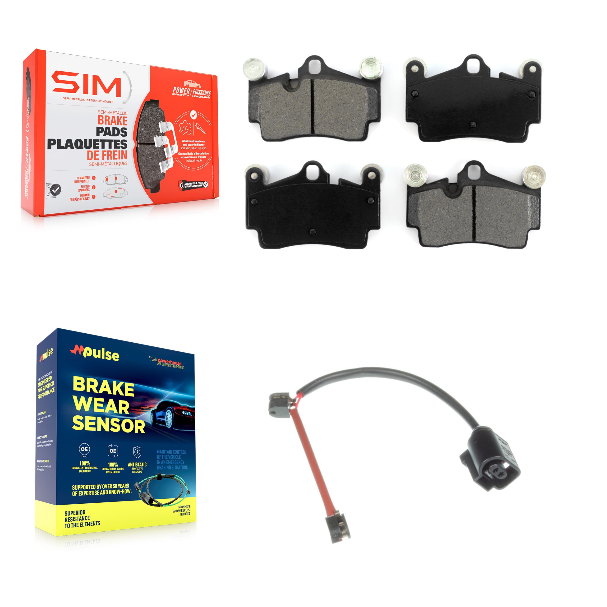 SIM - KSW-100819 - Rear Disc Brake Pad Kits image 1