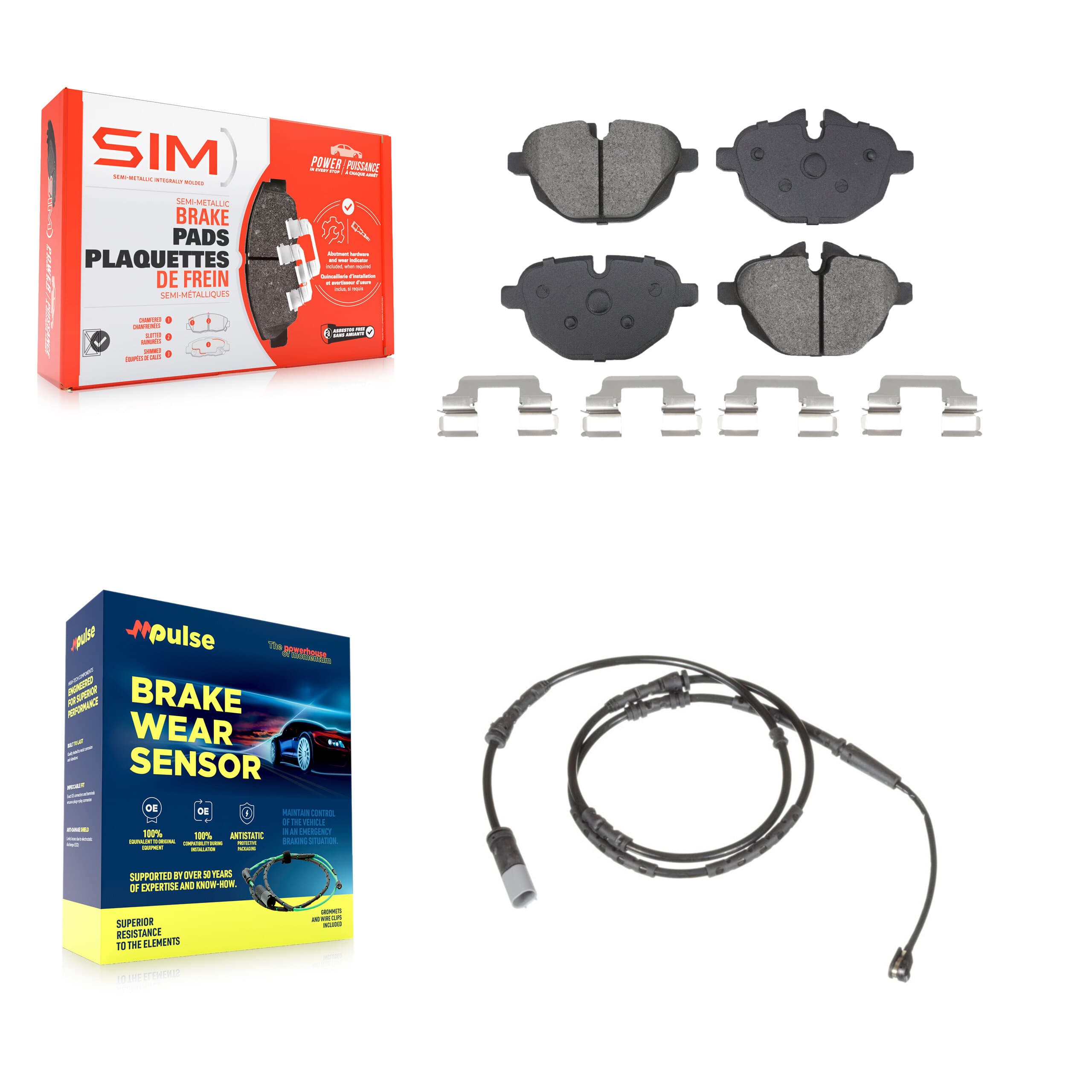 SIM - KSW-100820 - Rear Disc Brake Pad Kits image 1