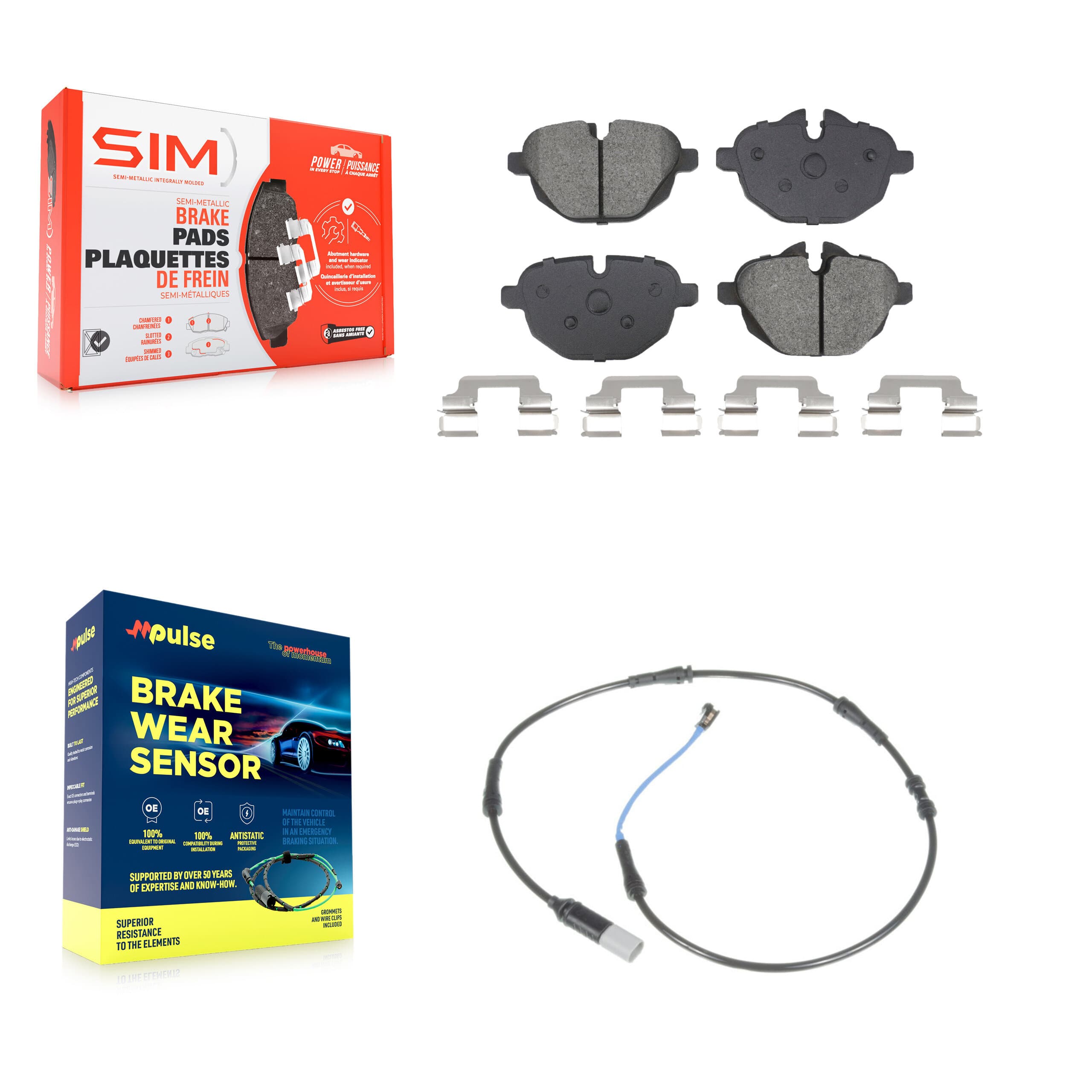 SIM - KSW-100821 - Rear Disc Brake Pad Kits image 1