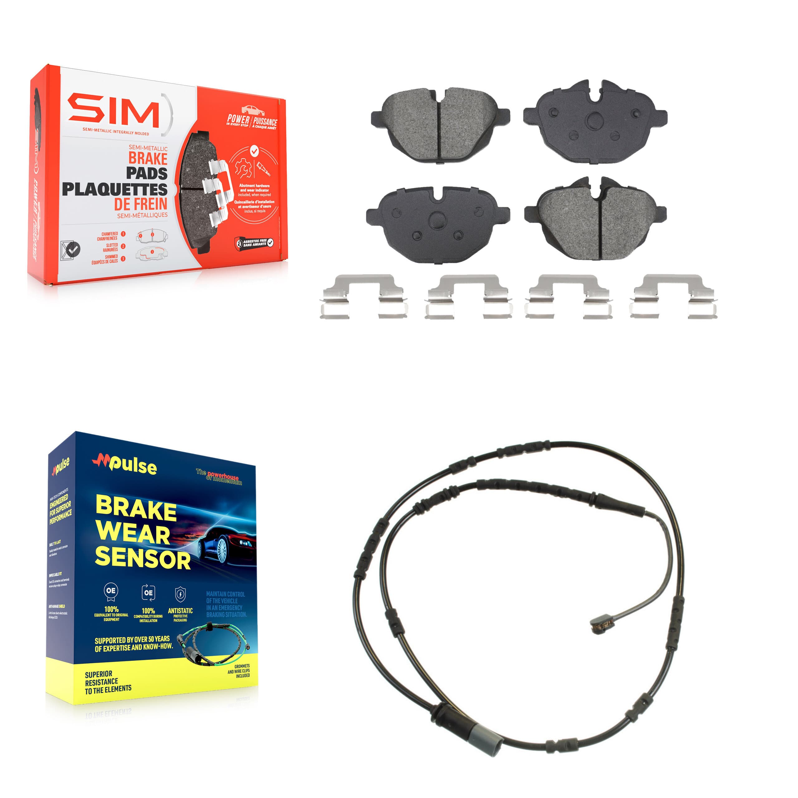 SIM - KSW-100823 - Rear Disc Brake Pad Kits image 1