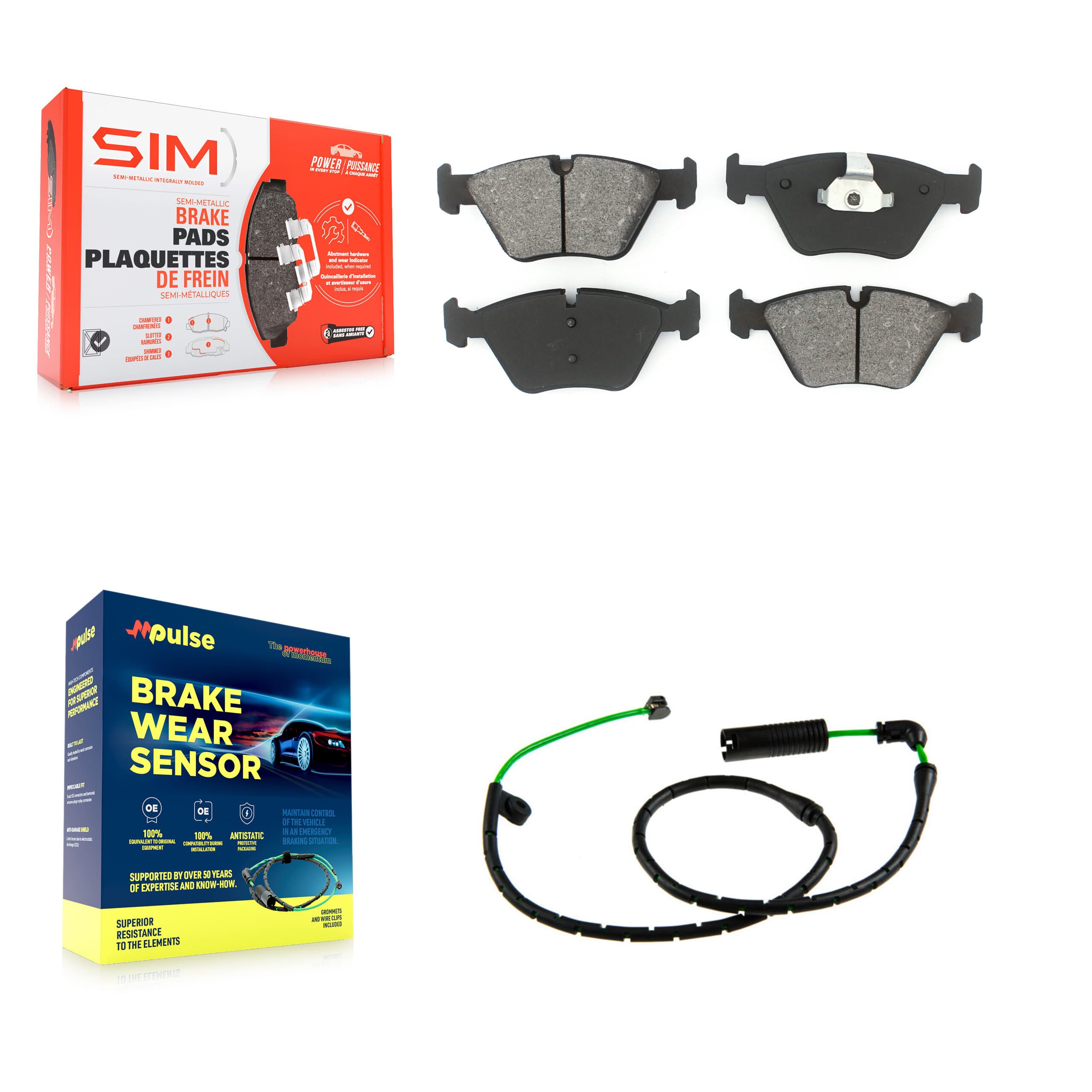 SIM - KSW-100914 - Front Disc Brake Pad Kits image 1