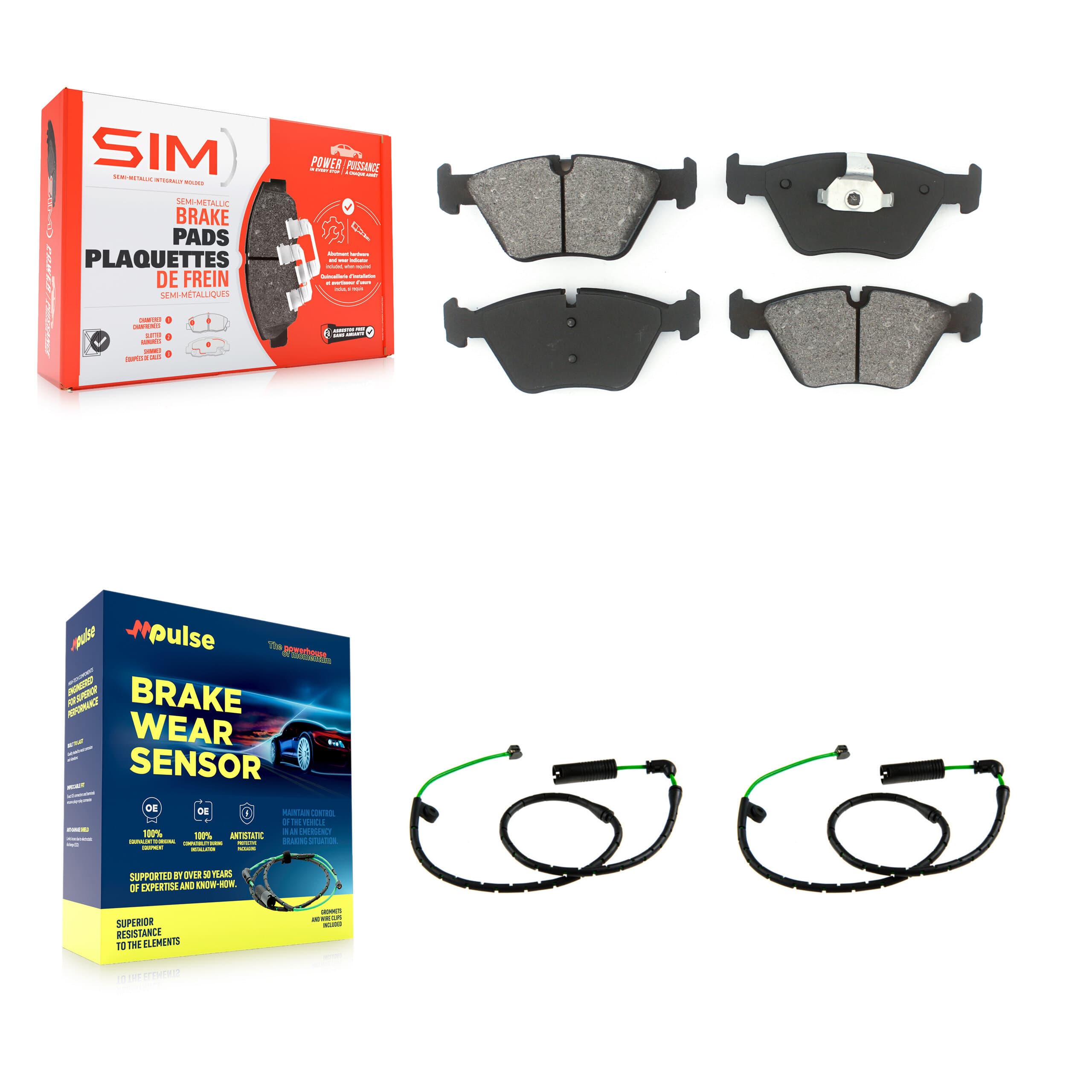 SIM - KSW-100919 - Front Disc Brake Pad Kits image 1