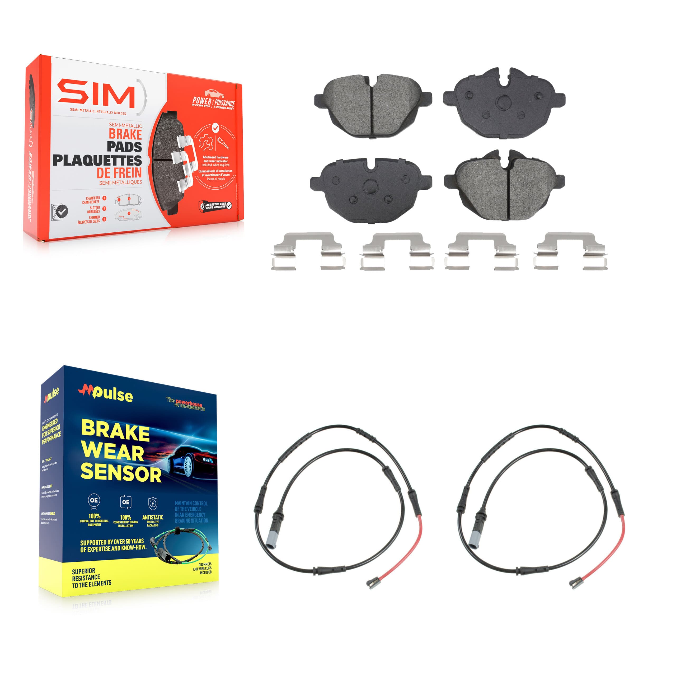 SIM - KSW-100927 - Rear Disc Brake Pad Kits image 1