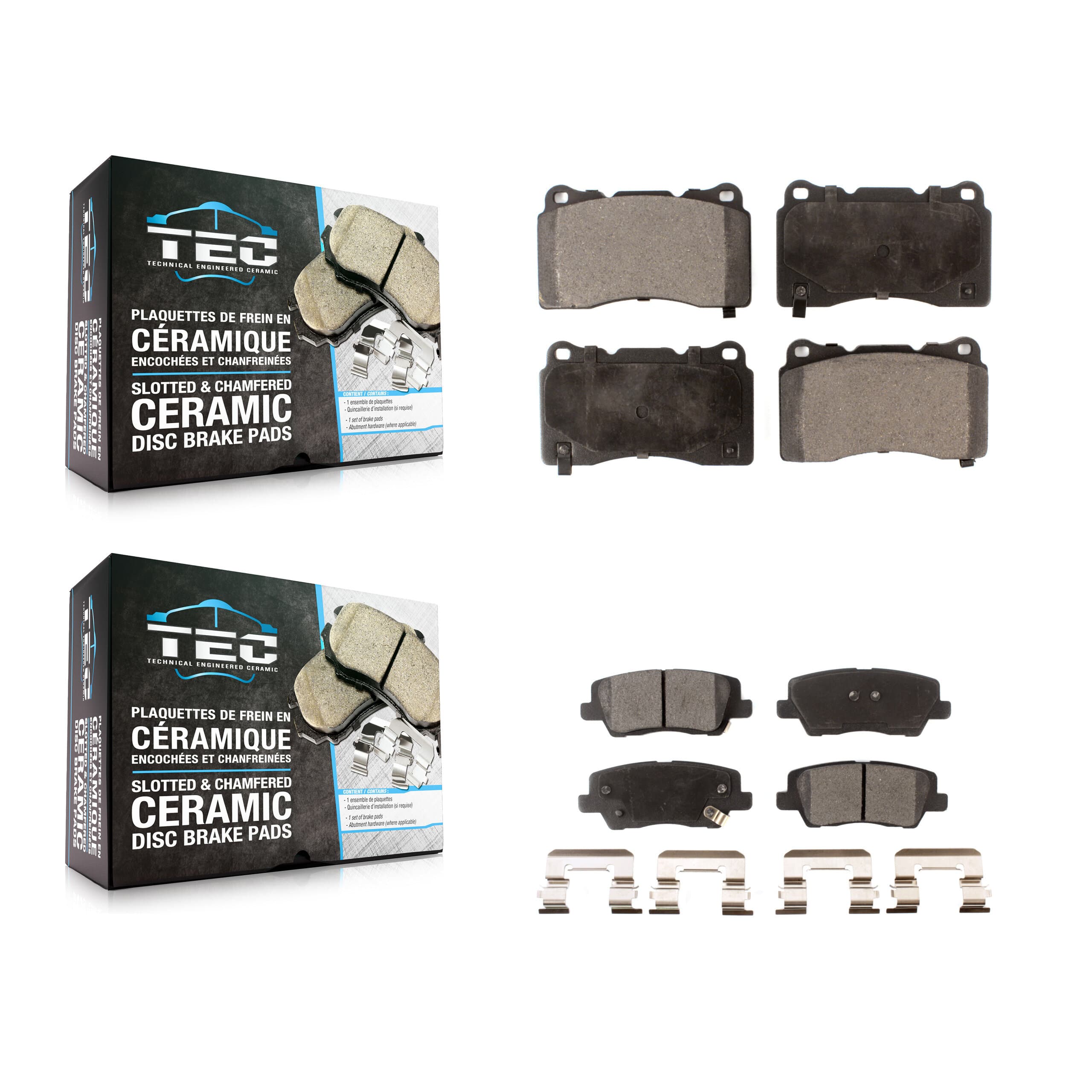 TEC - KTC-100010 - Front and Rear Disc Brake Pad Kits image 1