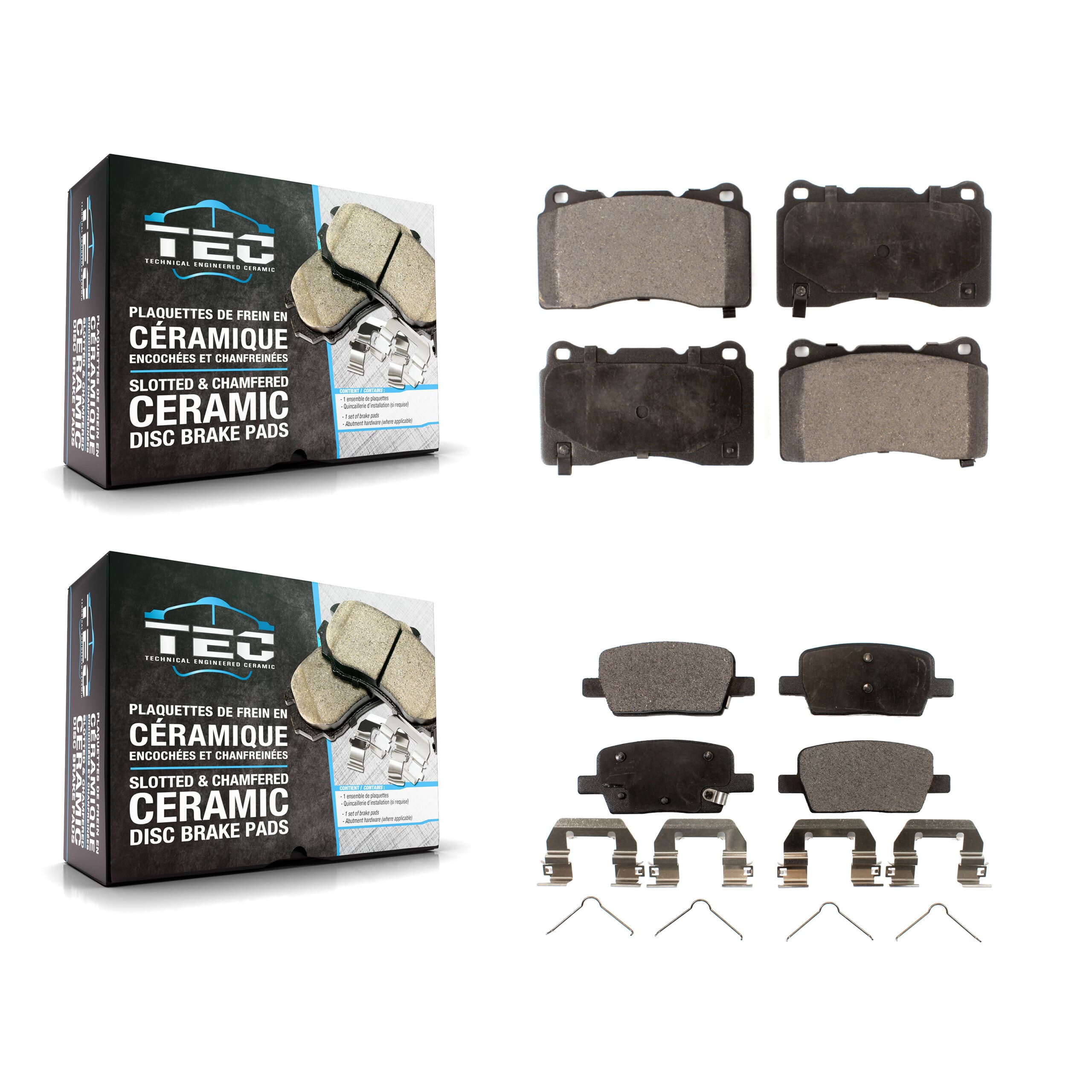 TEC - KTC-100011 - Front and Rear Disc Brake Pad Kits image 1