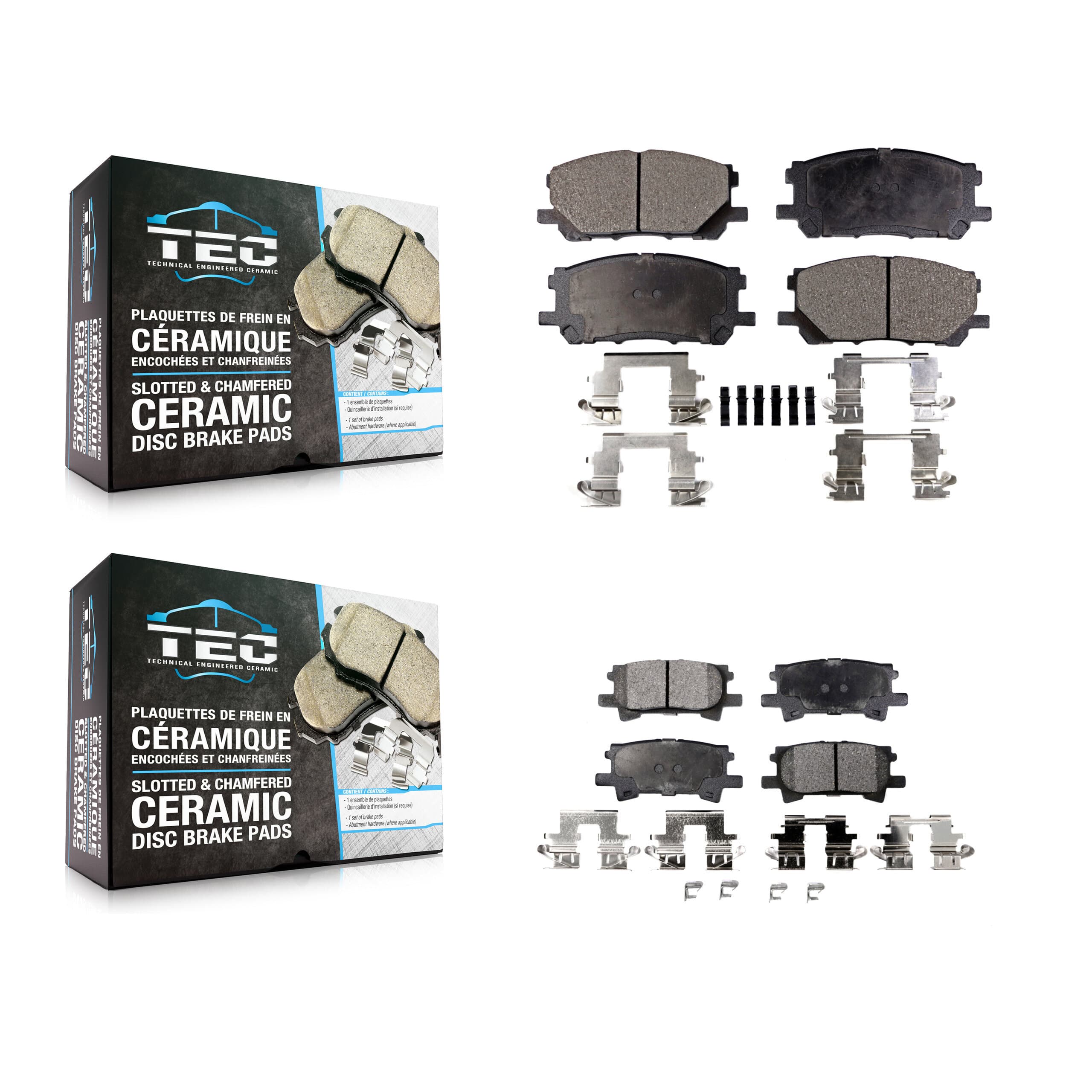 TEC - KTC-100014 - Front and Rear Disc Brake Pad Kits image 1