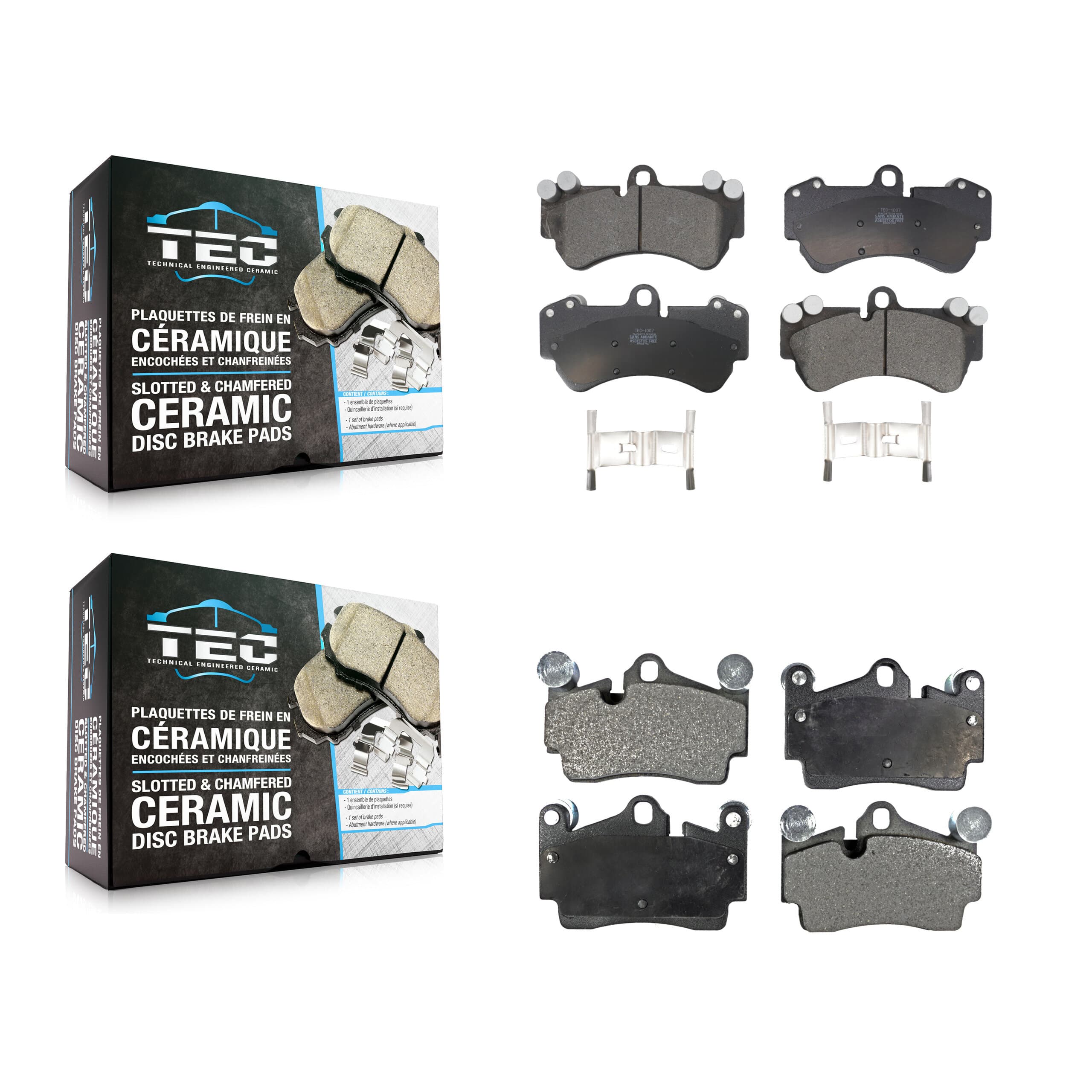 TEC - KTC-100016 - Front and Rear Disc Brake Pad Kits image 1