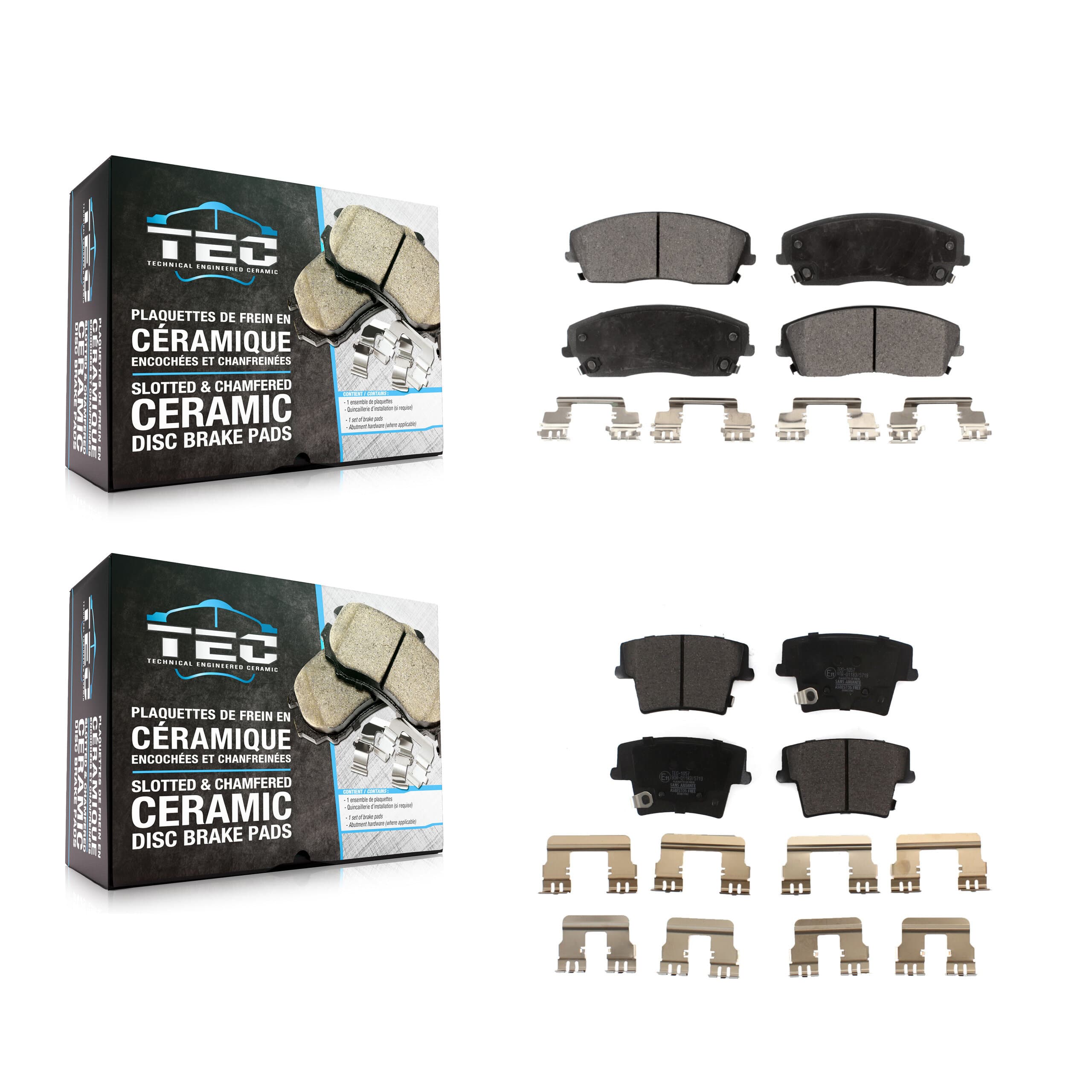 TEC - KTC-100036 - Front and Rear Disc Brake Pad Kits image 1