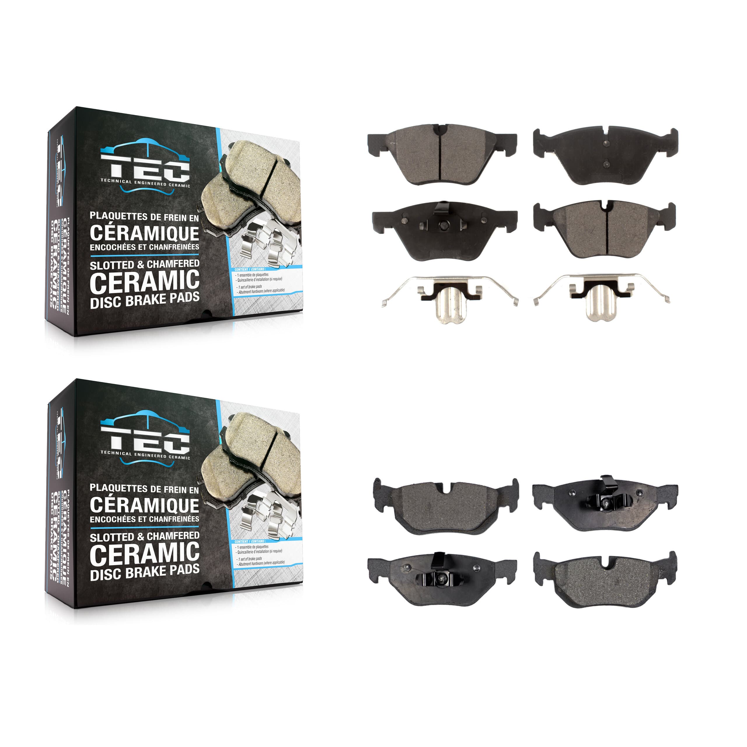 TEC - KTC-100041 - Front and Rear Disc Brake Pad Kits image 1