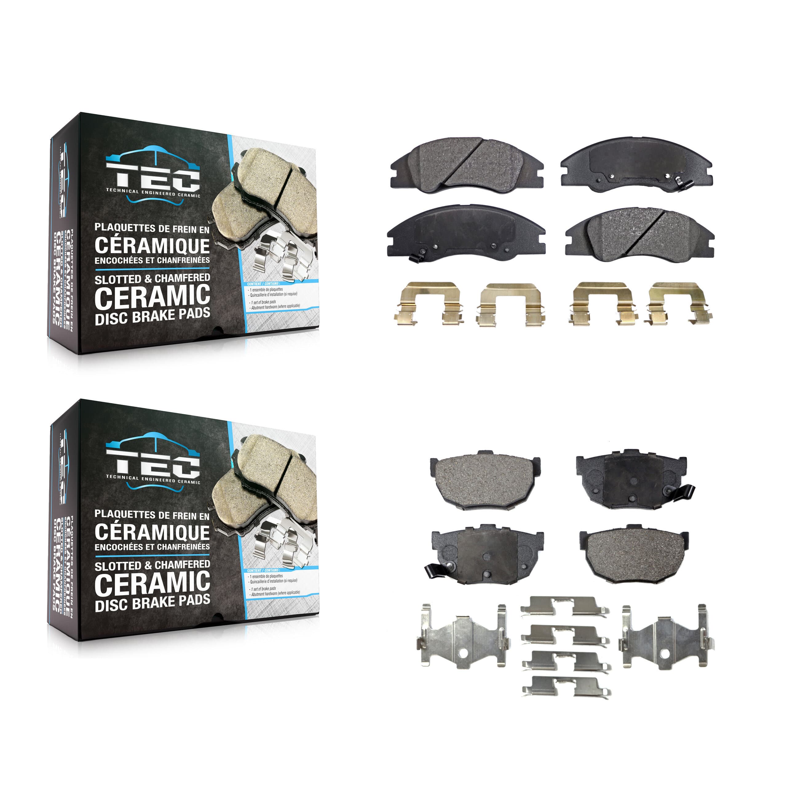 TEC - KTC-100047 - Front and Rear Disc Brake Pad Kits image 1