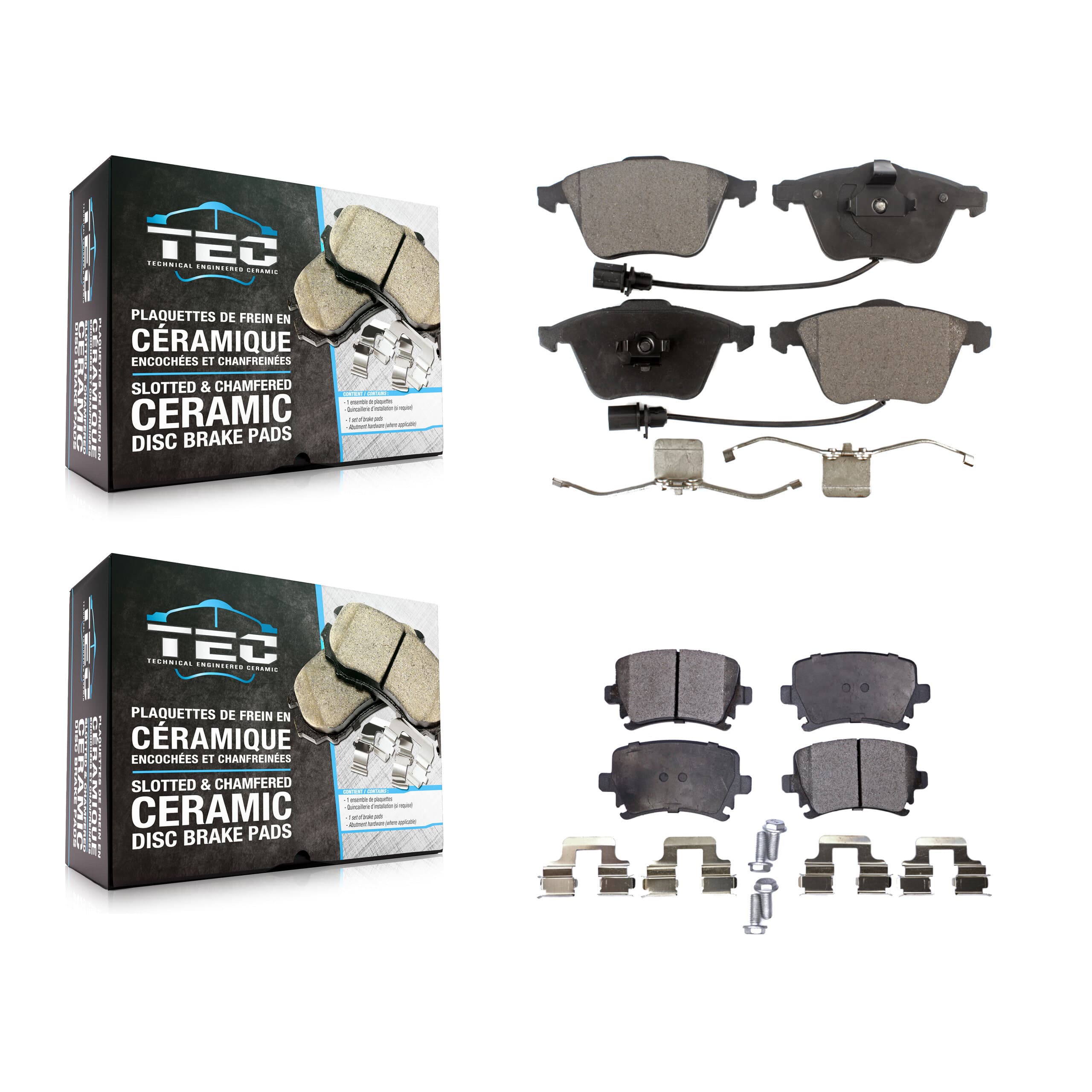 TEC - KTC-100071 - Front and Rear Disc Brake Pad Kits image 1