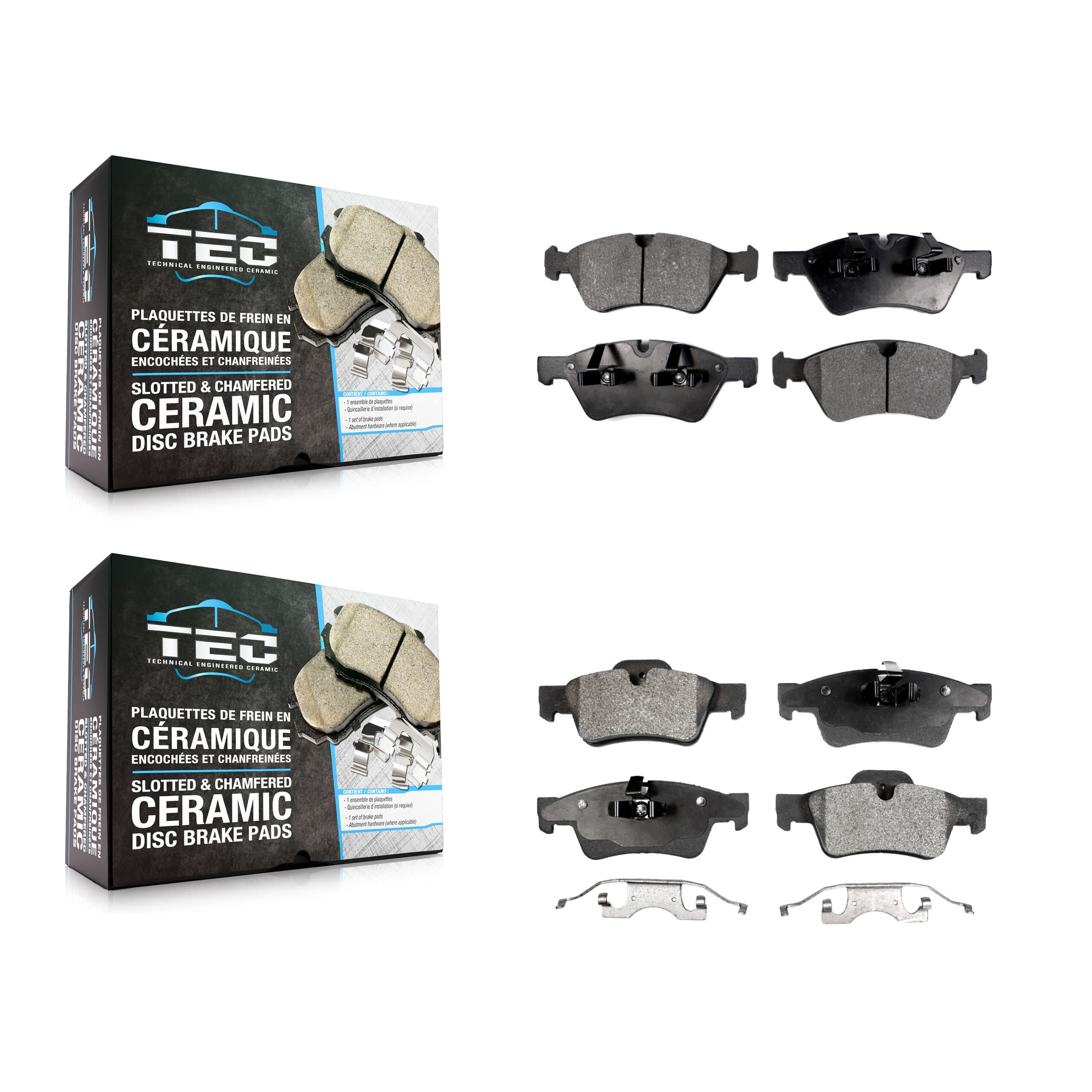 TEC - KTC-100075 - Front and Rear Disc Brake Pad Kits image 1