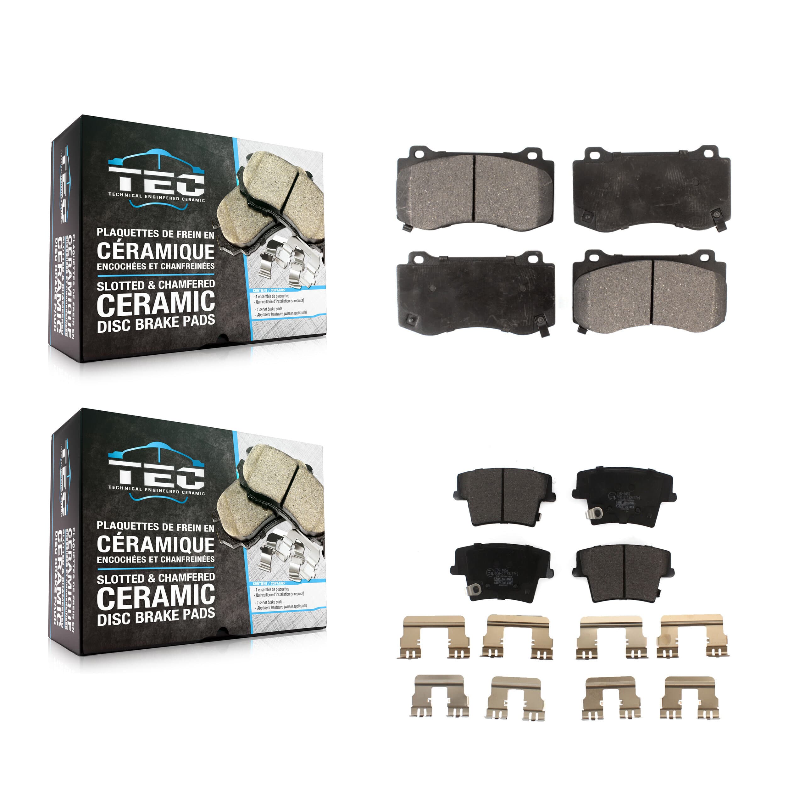 TEC - KTC-100078 - Front and Rear Disc Brake Pad Kits image 1