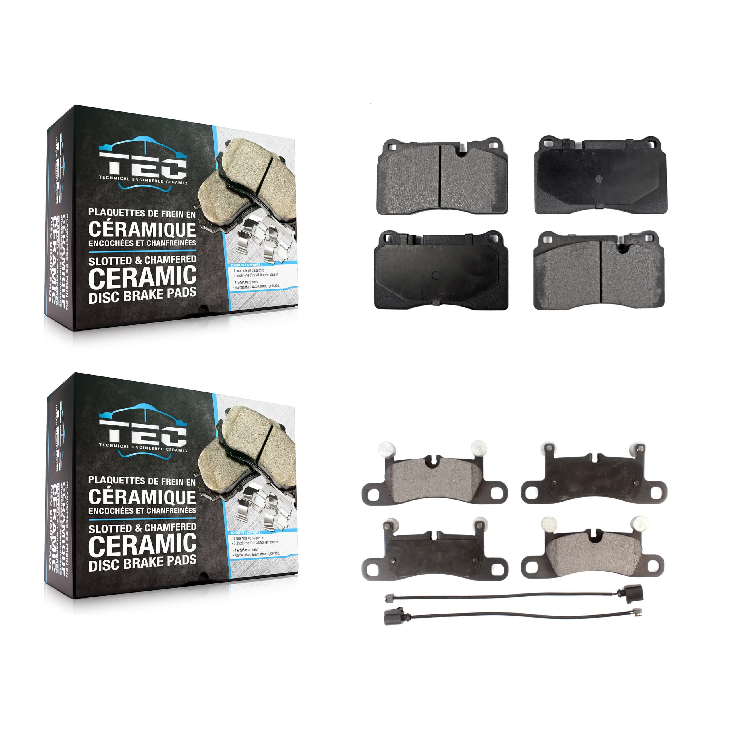 TEC - KTC-100088 - Front and Rear Disc Brake Pad Kits image 1