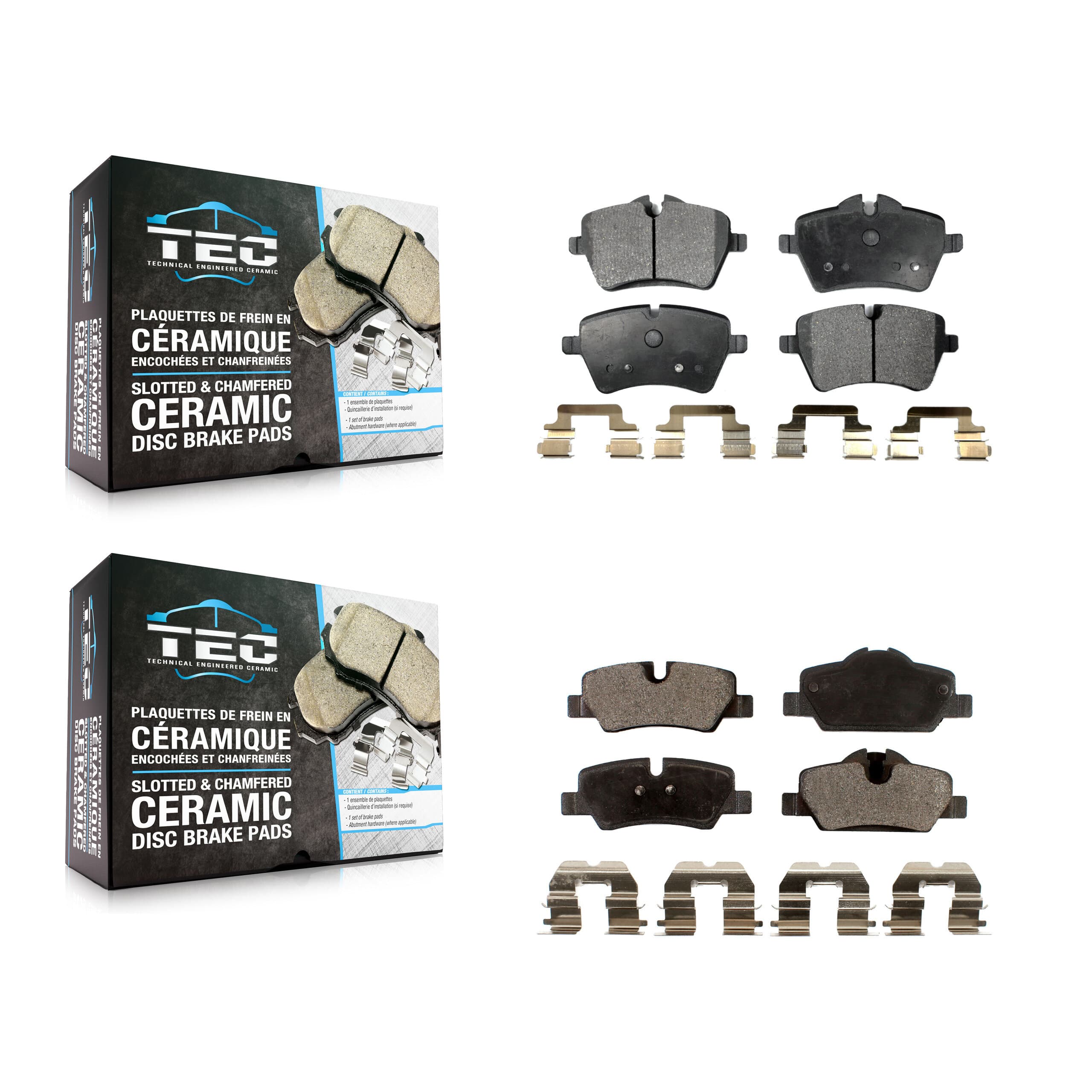 TEC - KTC-100104 - Front and Rear Disc Brake Pad Kits image 1