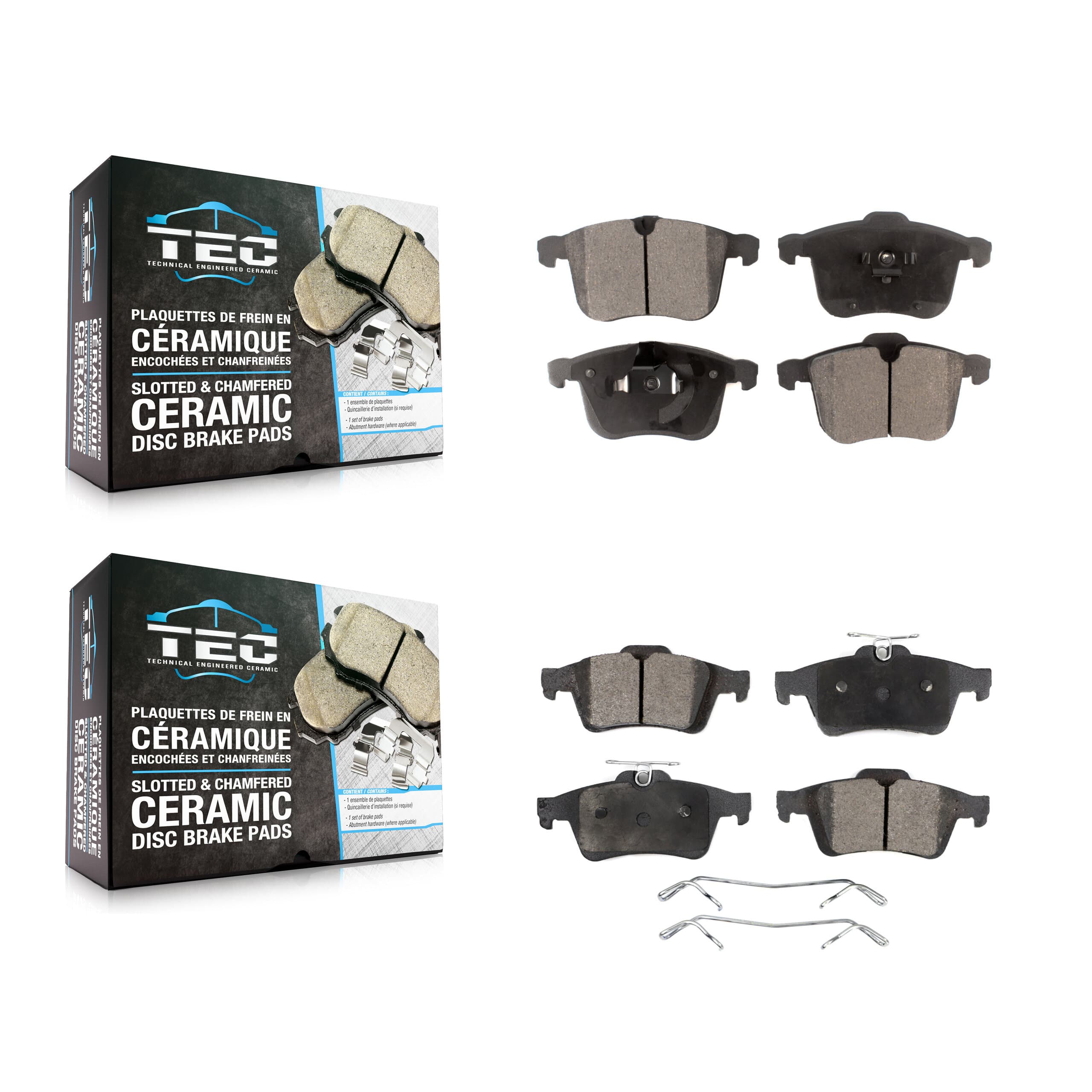 TEC - KTC-100113 - Front and Rear Disc Brake Pad Kits image 1