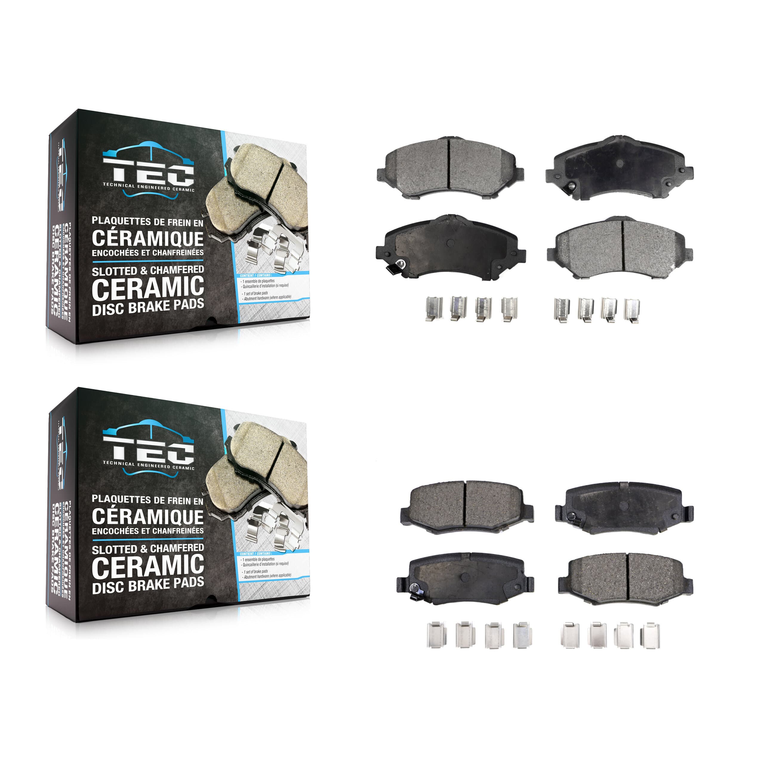 TEC - KTC-100117 - Front and Rear Disc Brake Pad Kits image 1