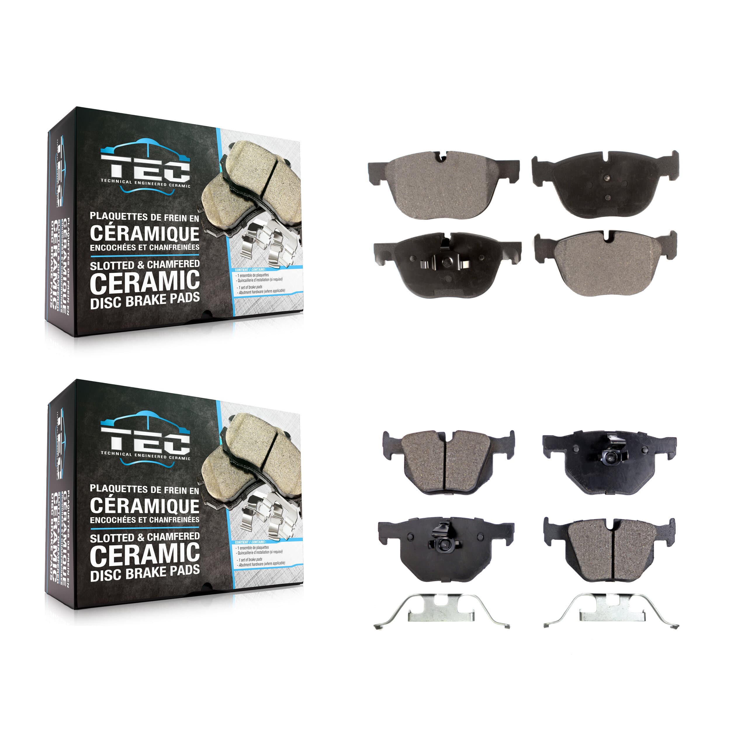 TEC - KTC-100122 - Front and Rear Disc Brake Pad Kits image 1