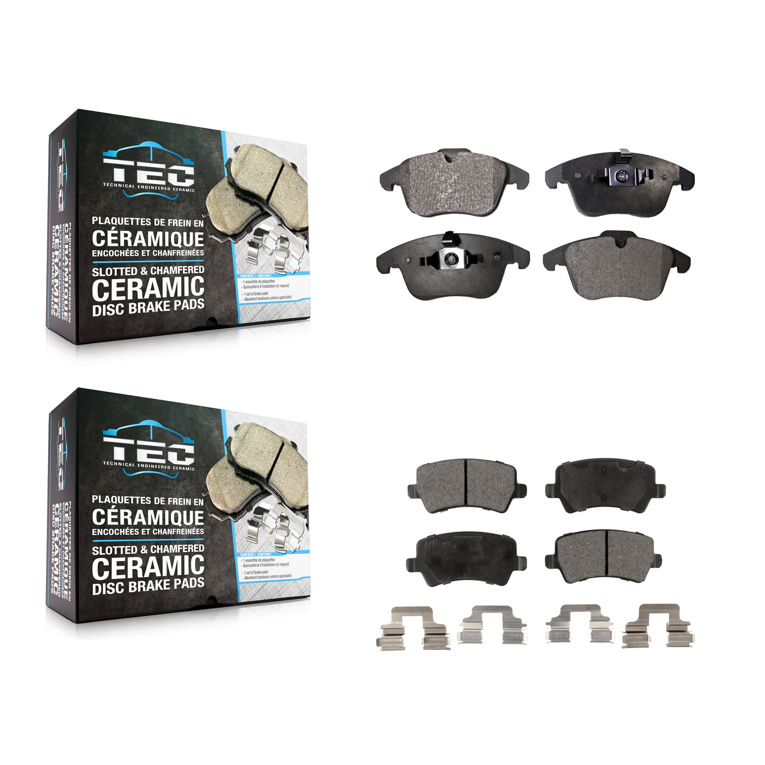 TEC - KTC-100133 - Front and Rear Disc Brake Pad Kits image 1