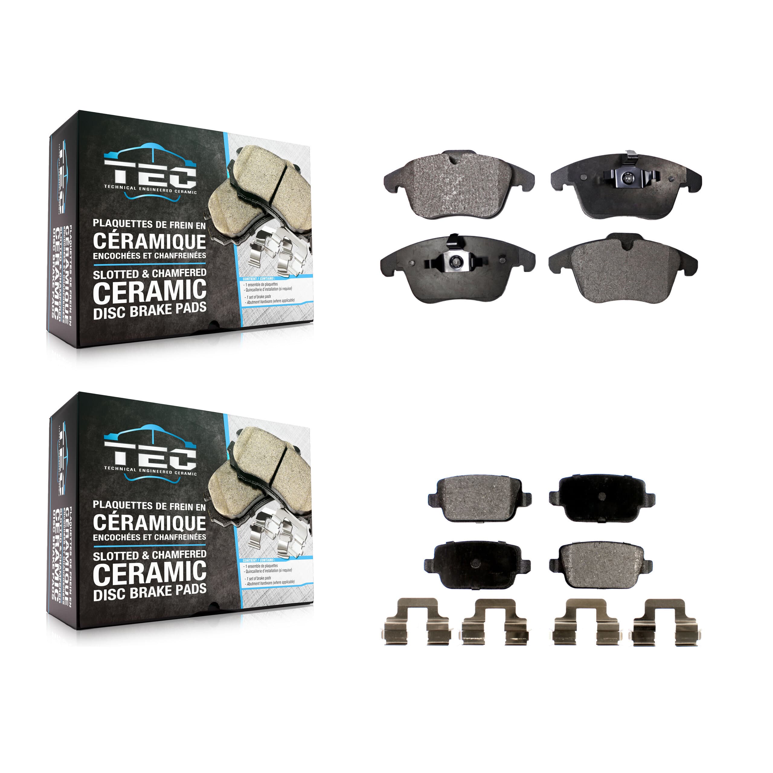 TEC - KTC-100134 - Front and Rear Disc Brake Pad Kits image 1