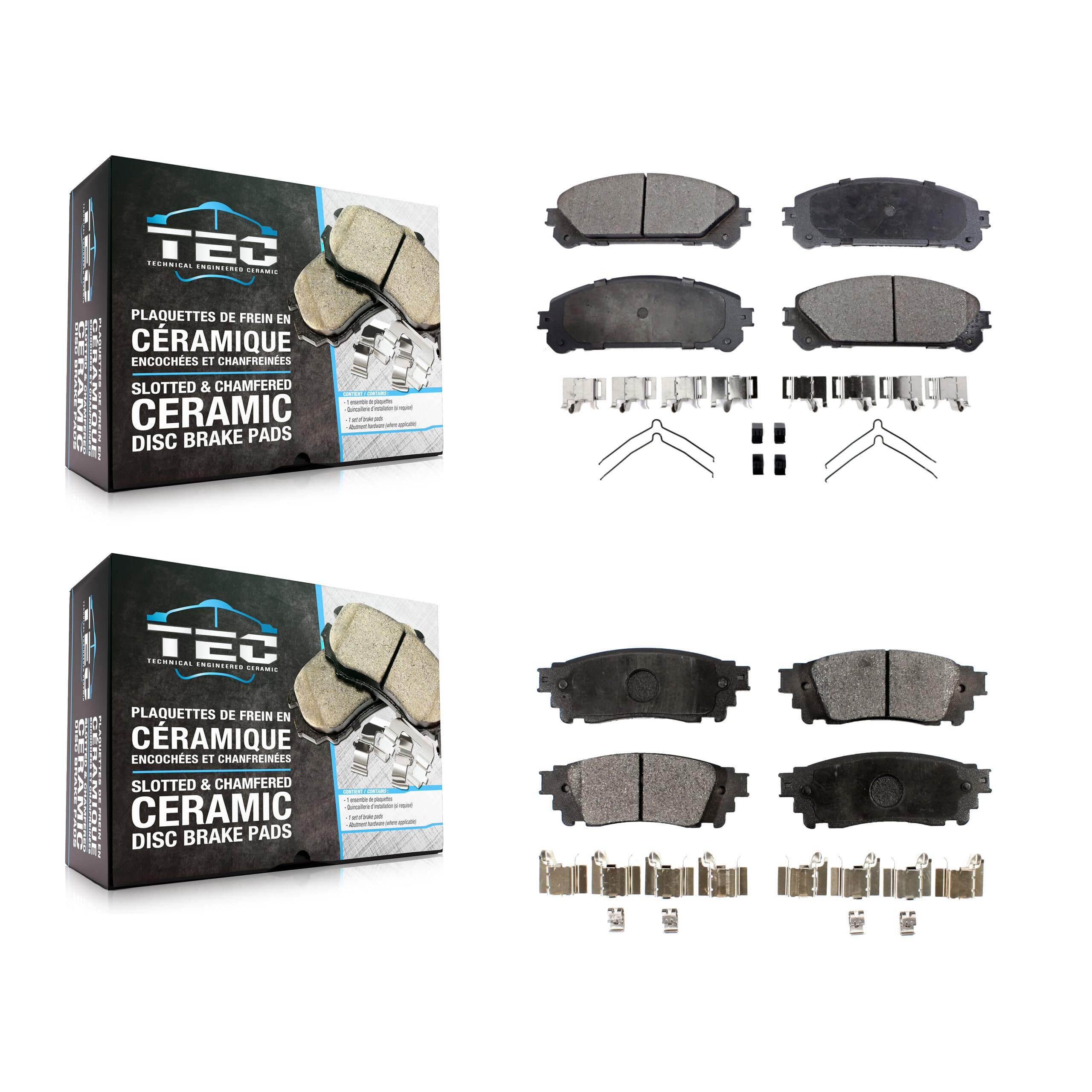 TEC - KTC-100142 - Front and Rear Disc Brake Pad Kits image 1