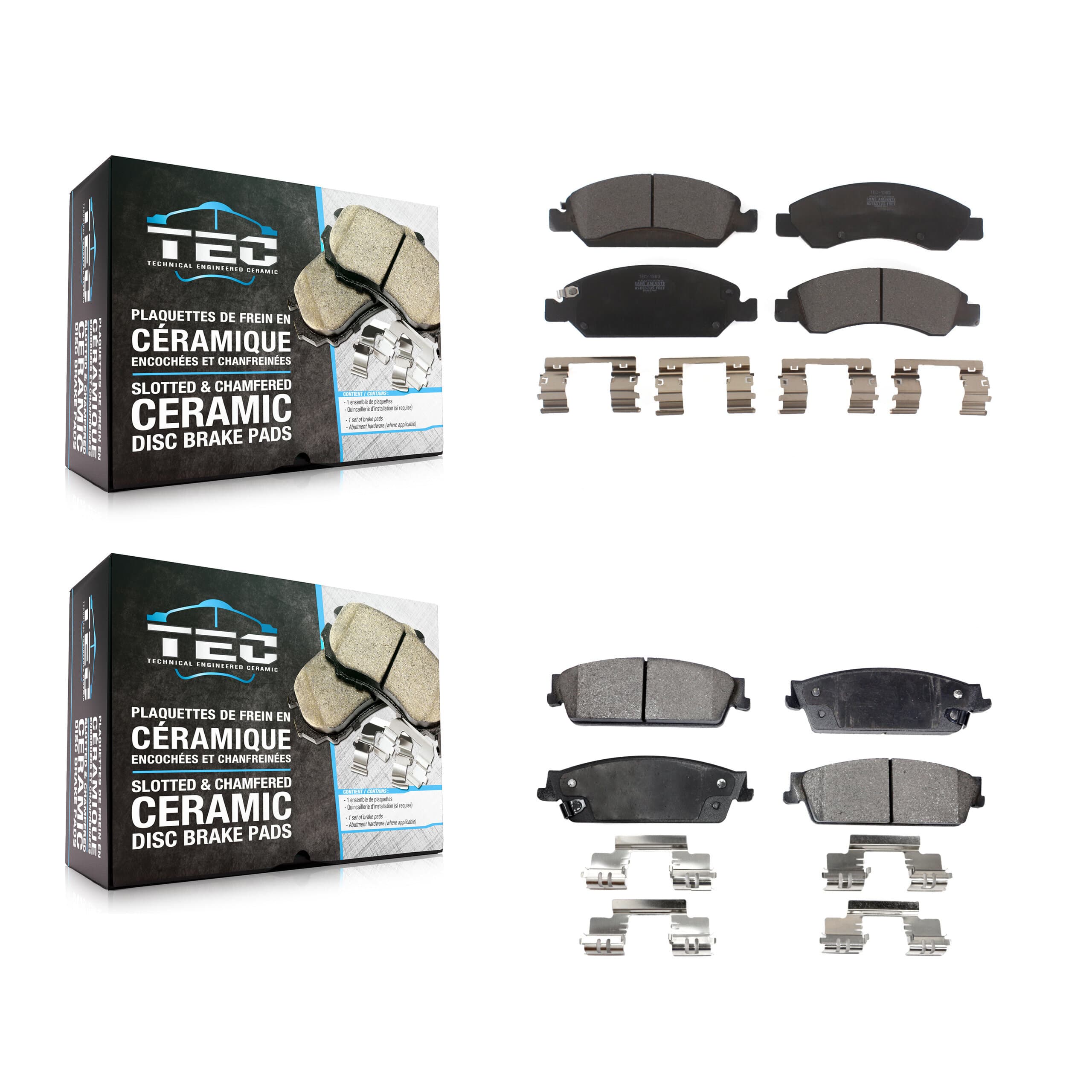 TEC - KTC-100158 - Front and Rear Disc Brake Pad Kits image 1
