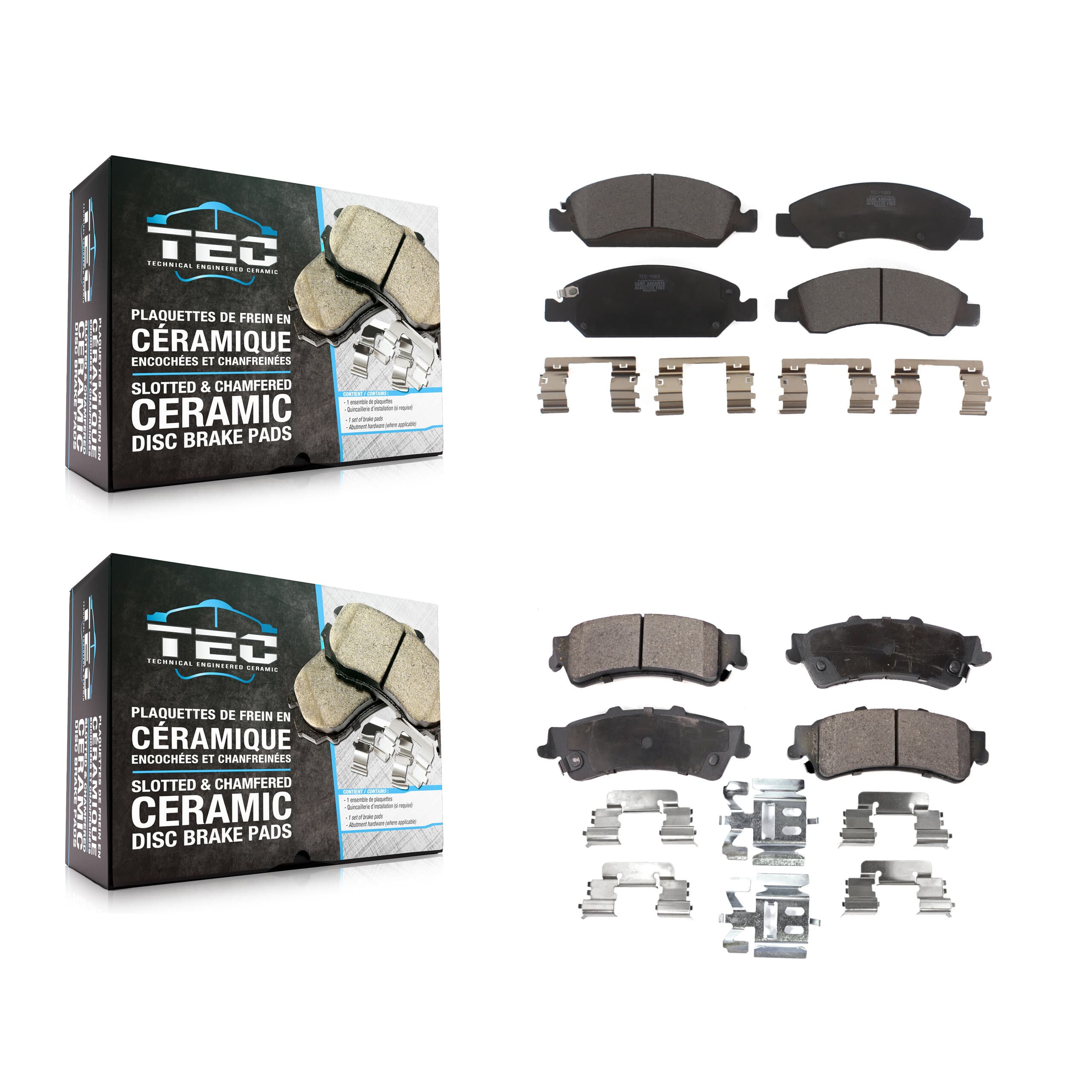 TEC - KTC-100160 - Front and Rear Disc Brake Pad Kits image 1