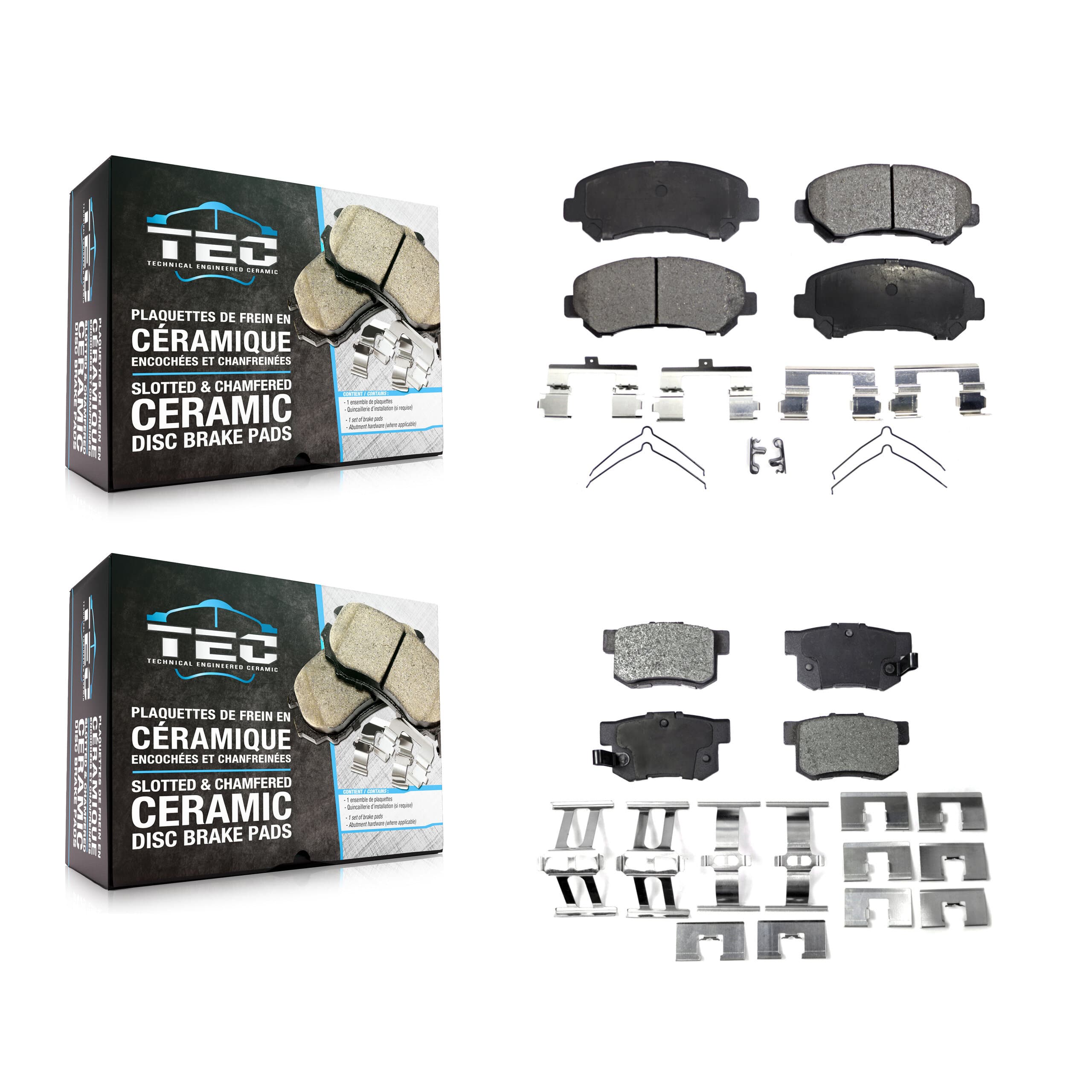 TEC - KTC-100166 - Front and Rear Disc Brake Pad Kits image 1