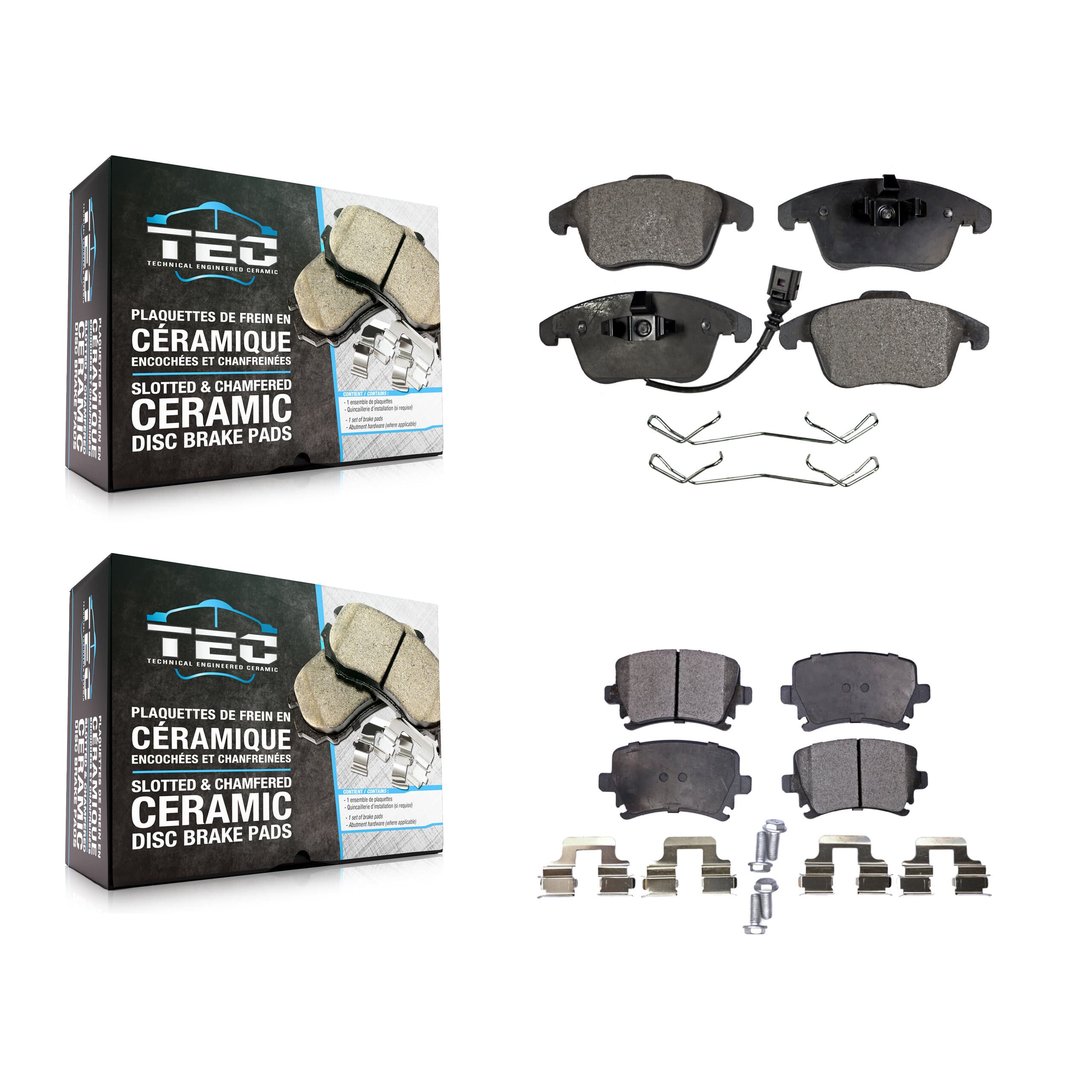TEC - KTC-100168 - Front and Rear Disc Brake Pad Kits image 1