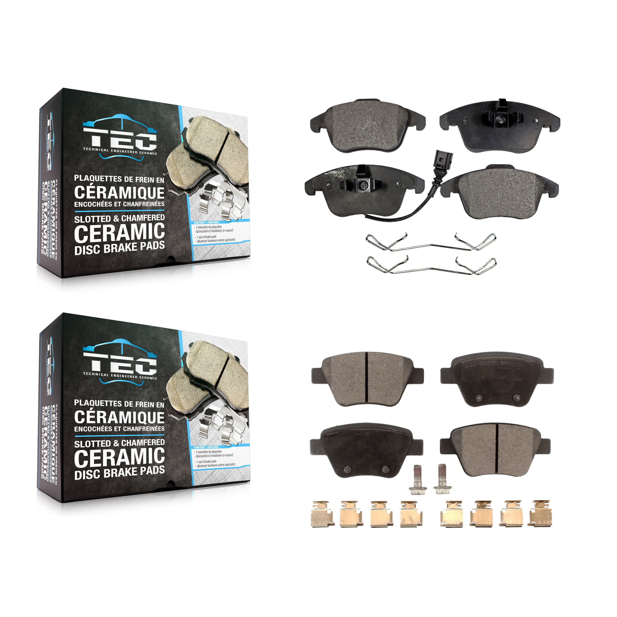 TEC - KTC-100169 - Front and Rear Disc Brake Pad Kits image 1